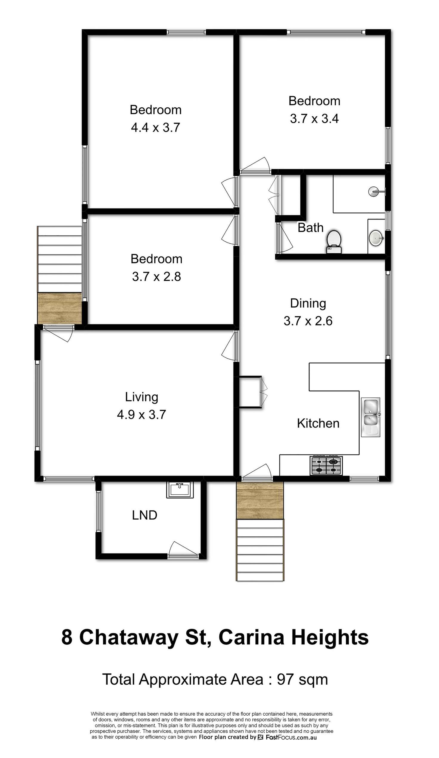 Floorplan of Homely house listing, 8 Chataway Street, Carina Heights QLD 4152