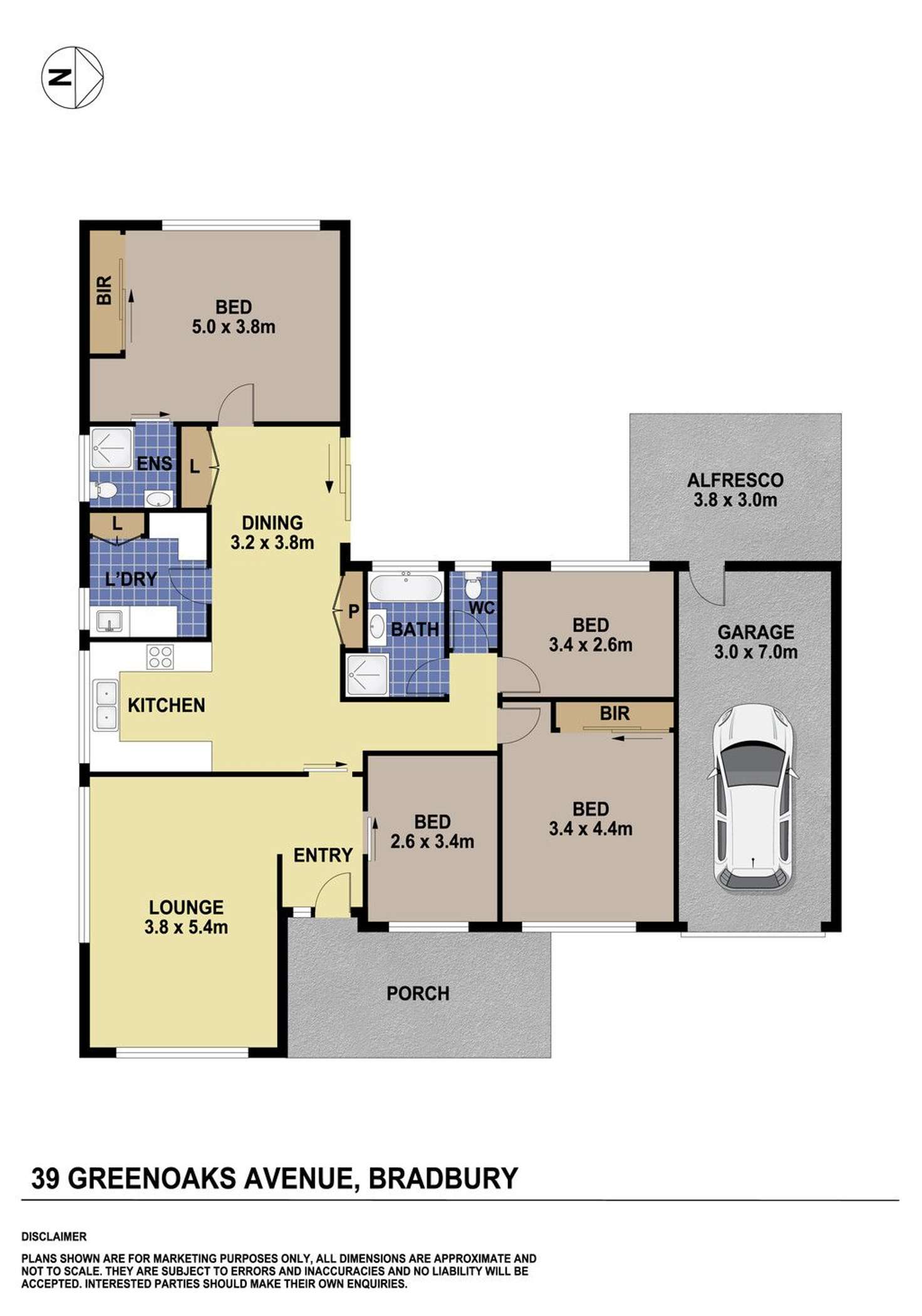 Floorplan of Homely house listing, 39 Greenoaks Avenue, Bradbury NSW 2560