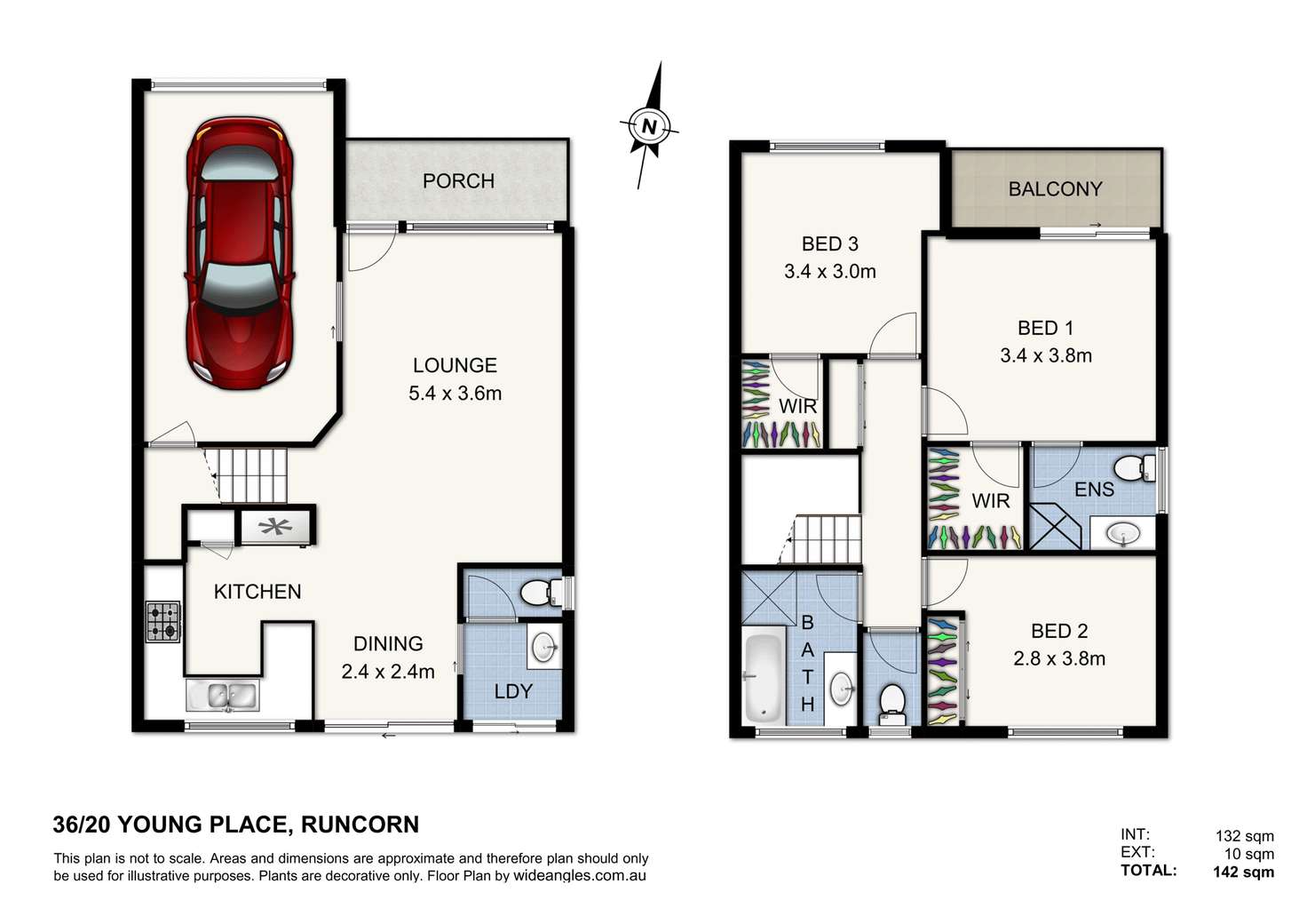 Floorplan of Homely townhouse listing, 36/20 Young Place, Runcorn QLD 4113