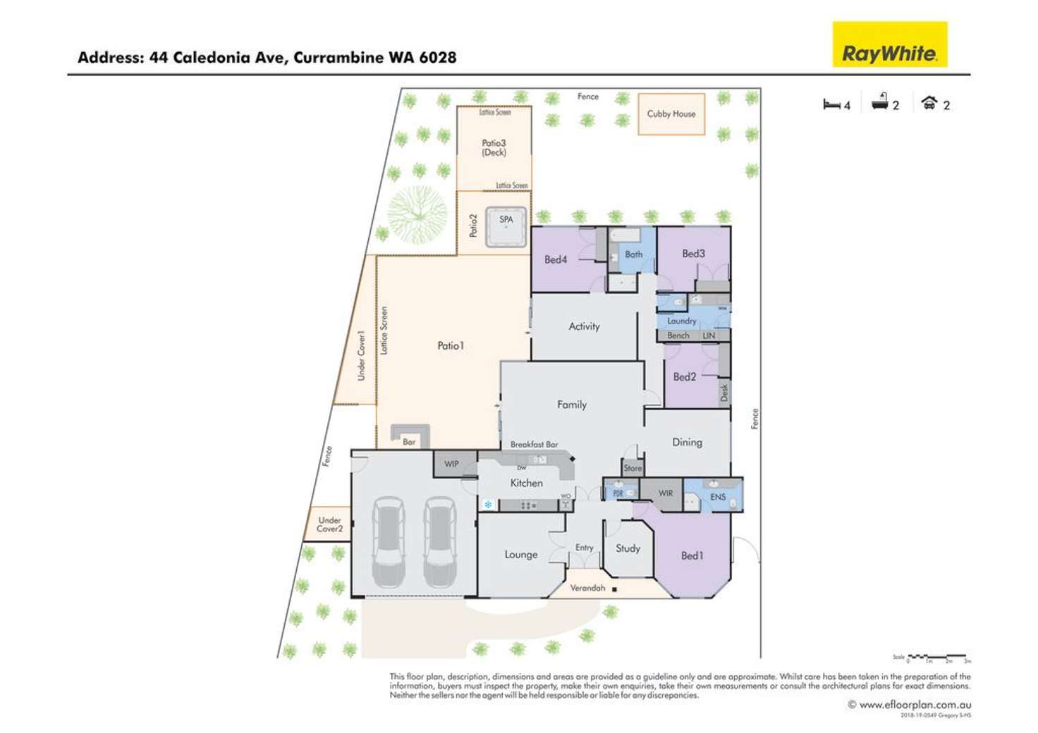 Floorplan of Homely house listing, 44 Caledonia Avenue, Currambine WA 6028