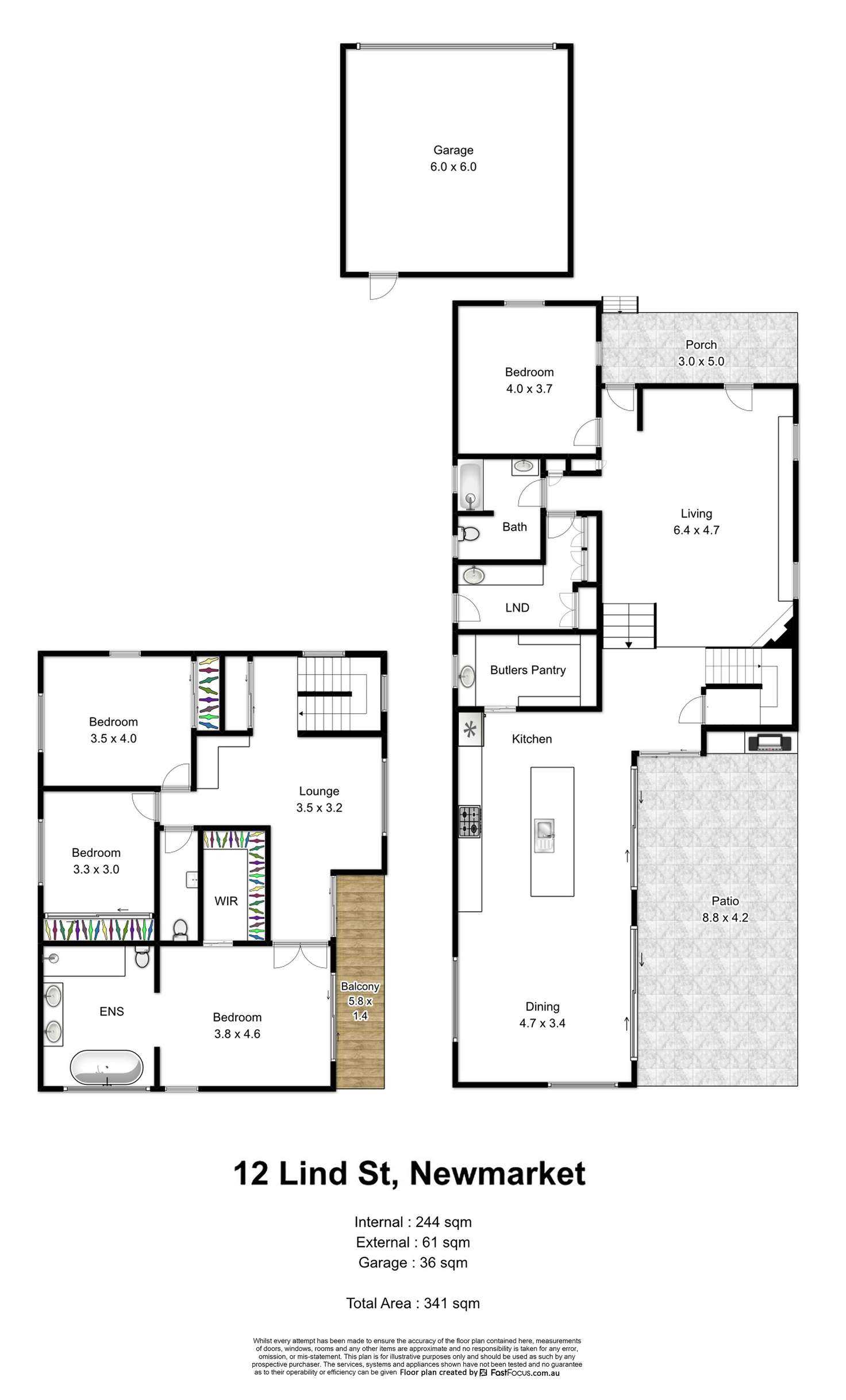 Floorplan of Homely house listing, 12 Lind Street, Newmarket QLD 4051