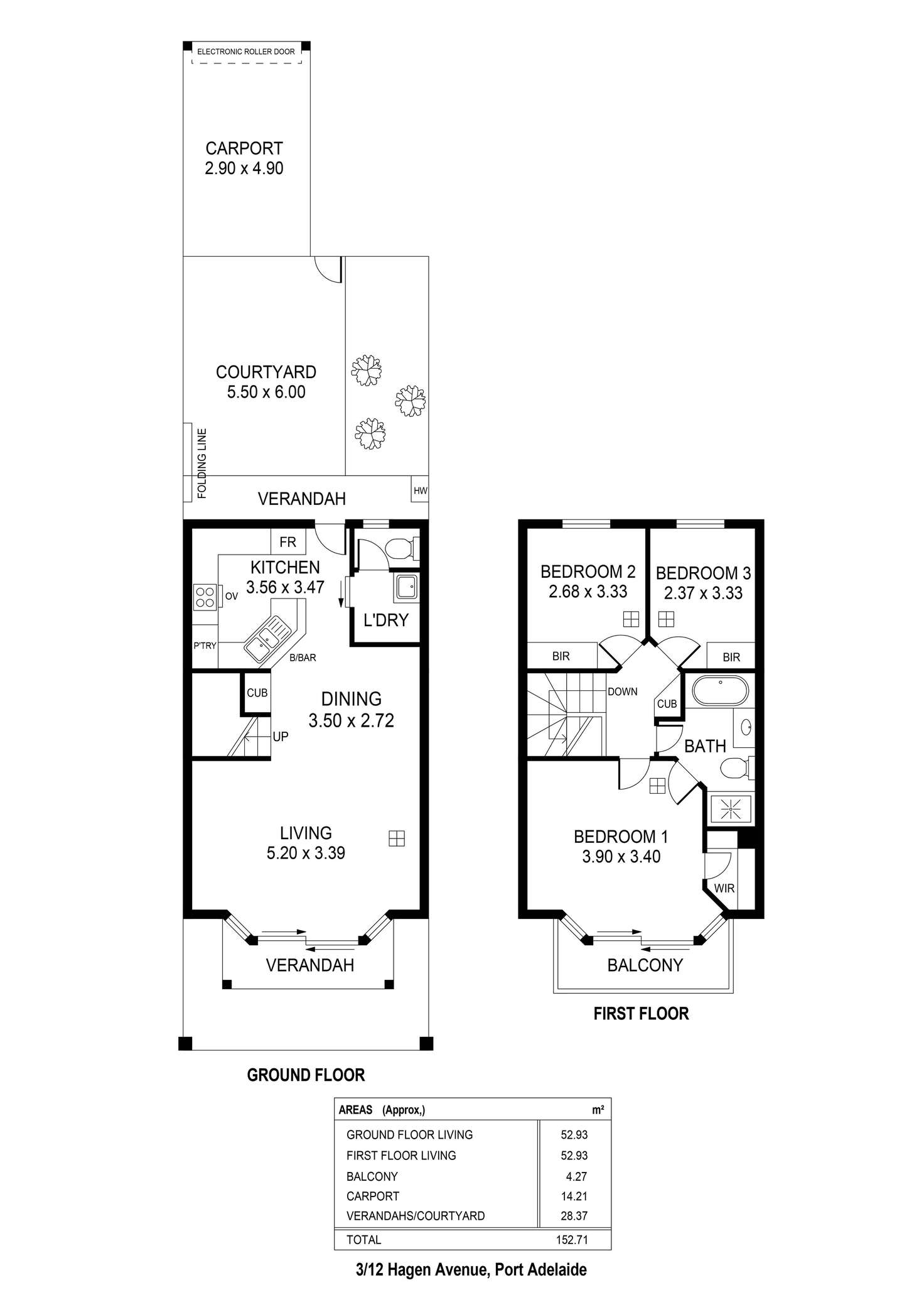 Floorplan of Homely house listing, 3/12 Hagen Avenue, Port Adelaide SA 5015