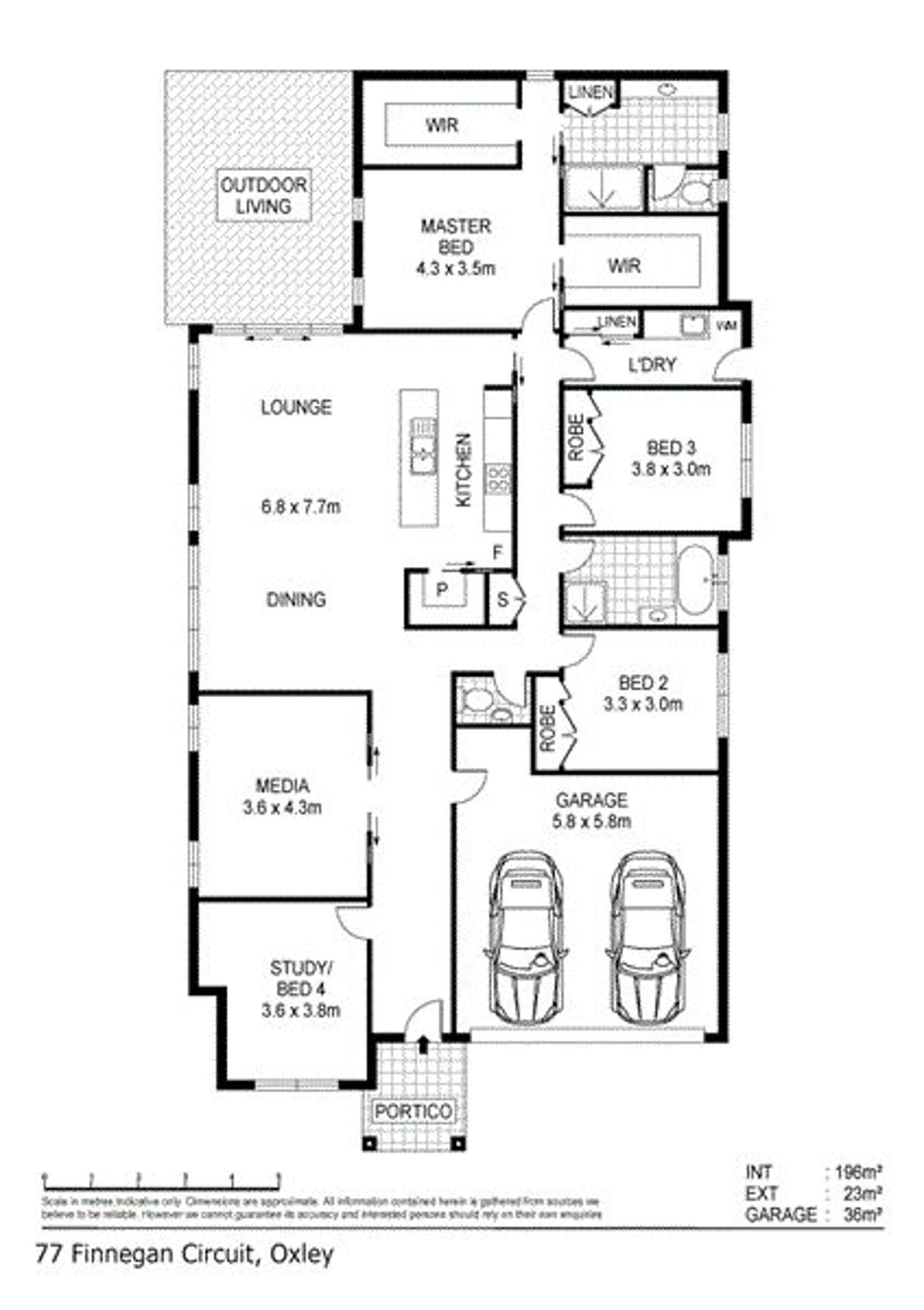 Floorplan of Homely house listing, 77 Finnegan Circuit, Oxley QLD 4075