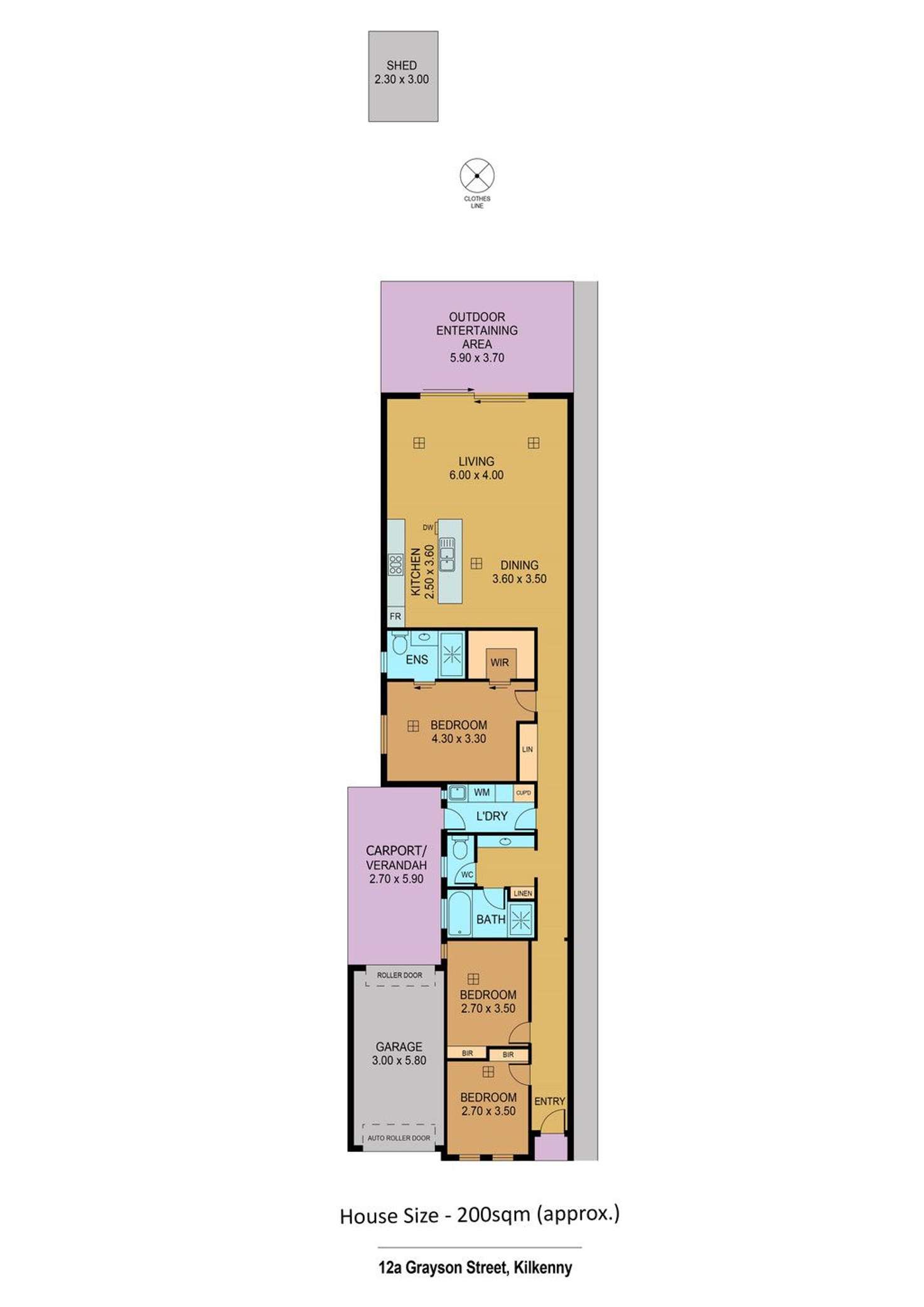 Floorplan of Homely house listing, 12a Grayson Street, Kilkenny SA 5009