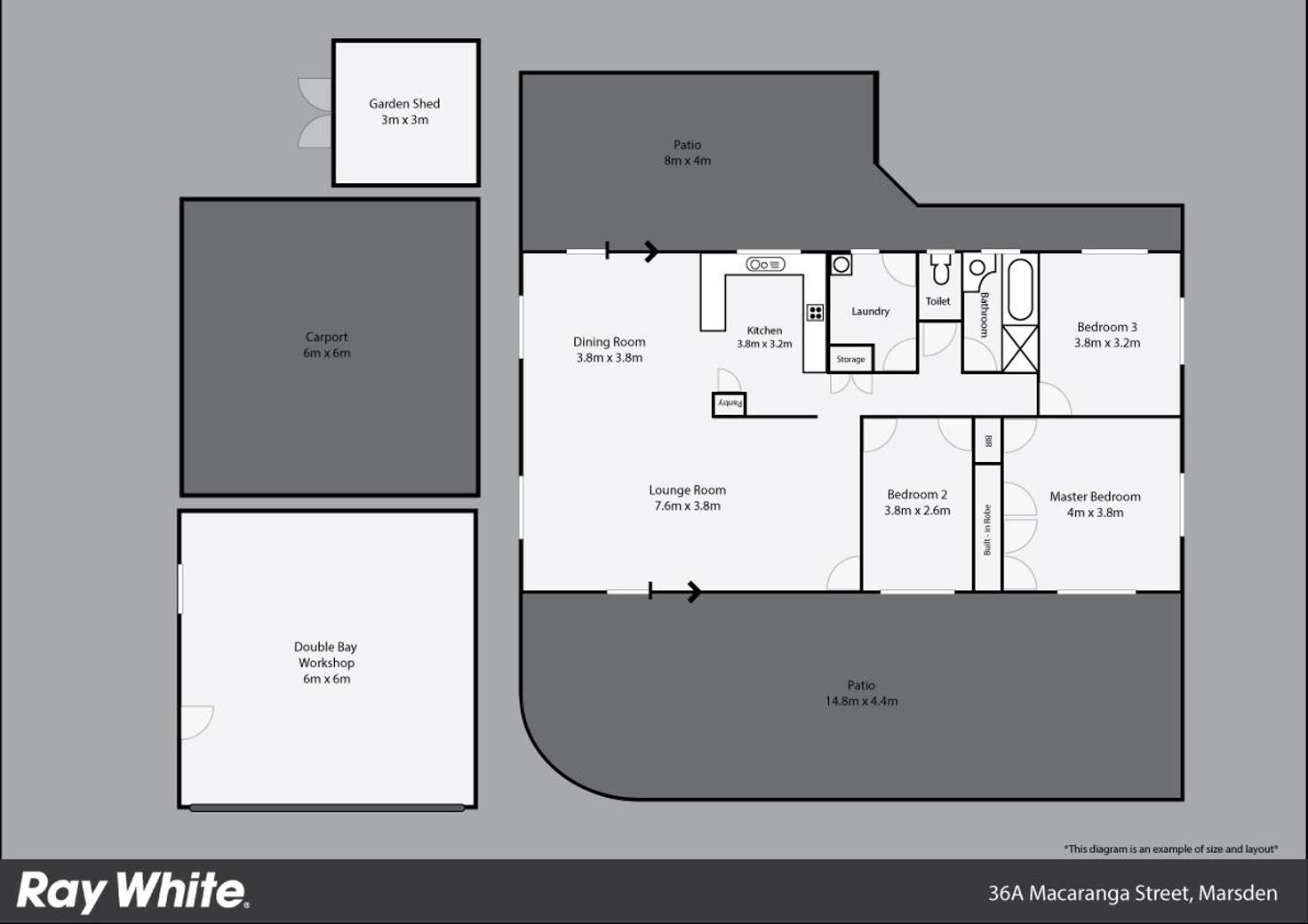 Floorplan of Homely house listing, 36A Macaranga Street, Marsden QLD 4132