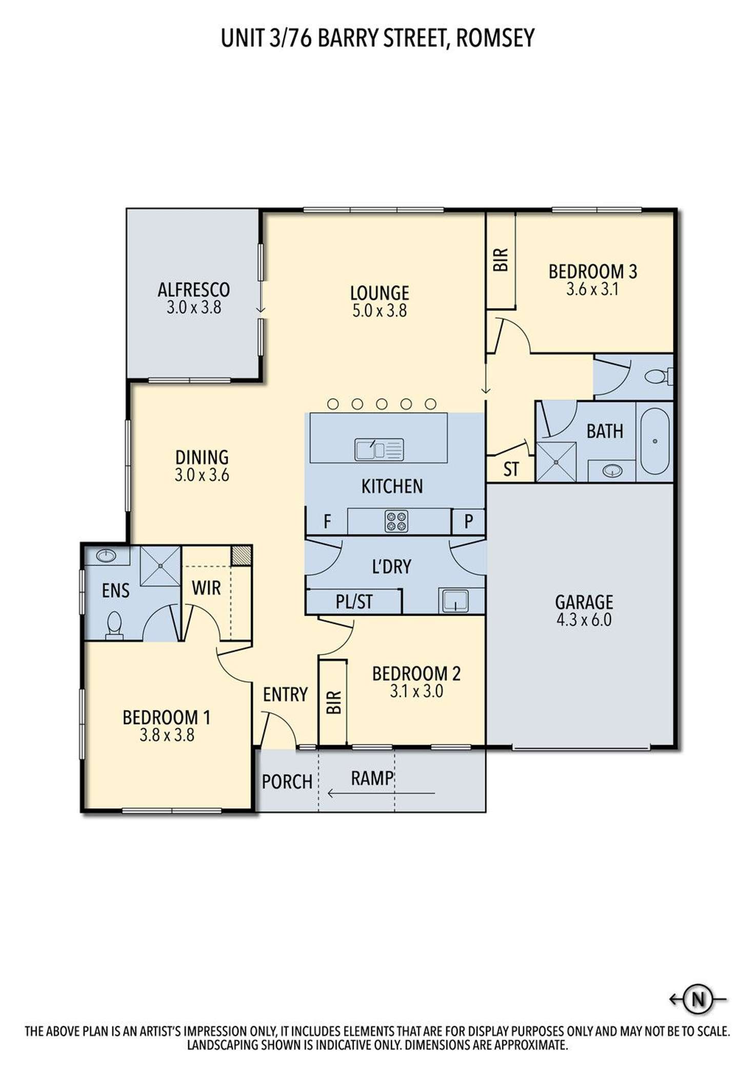 Floorplan of Homely house listing, 3/76 Barry Street, Romsey VIC 3434