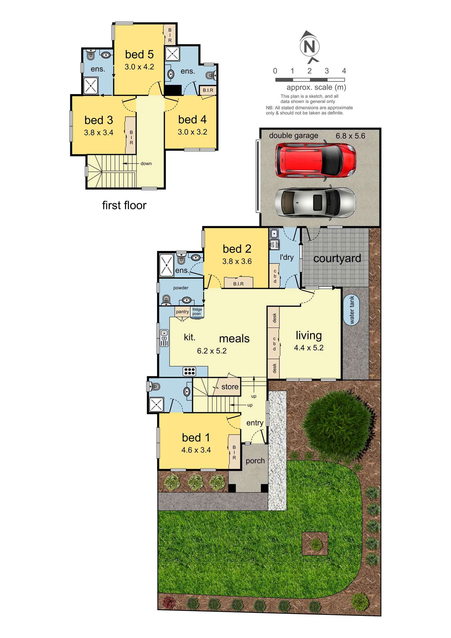 Floorplan of Homely townhouse listing, 1&2/1 Batesford Road, Chadstone VIC 3148