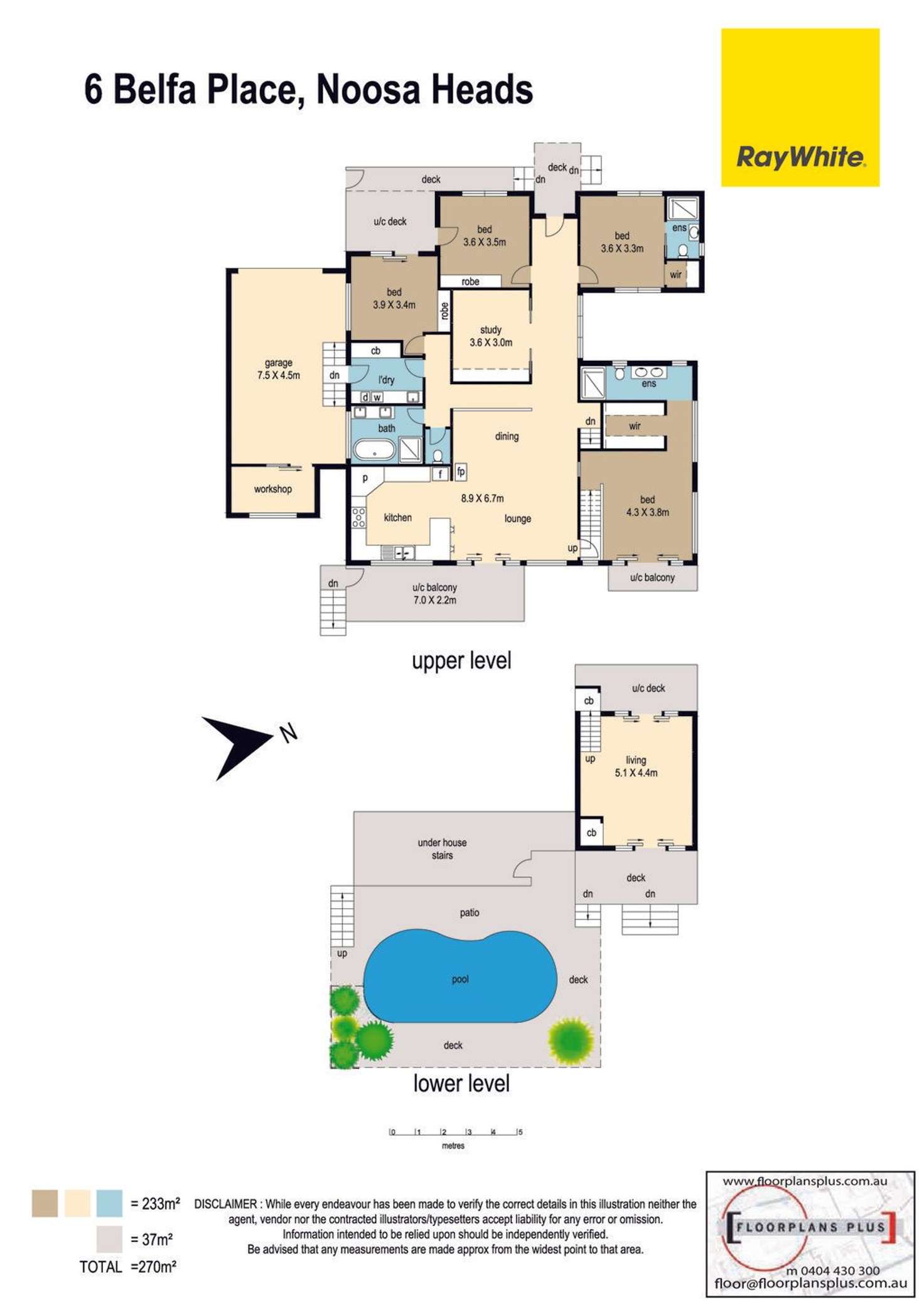 Floorplan of Homely house listing, 6 Belfa Place, Noosa Heads QLD 4567