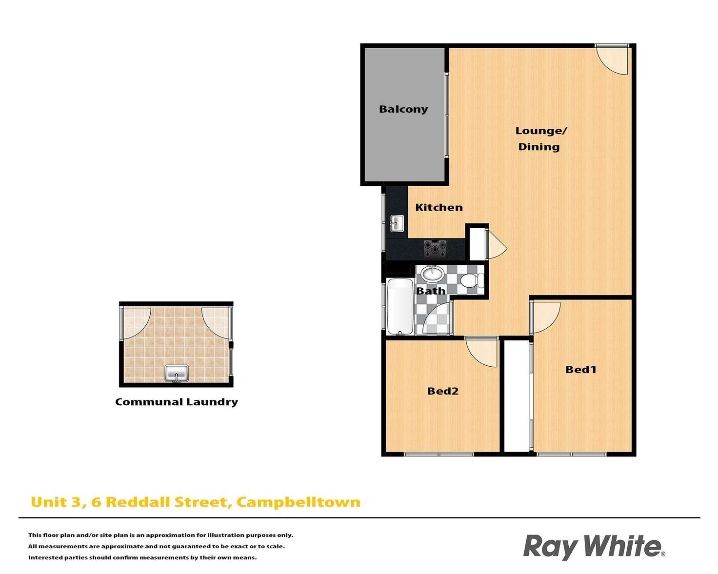 Floorplan of Homely unit listing, 3/6 Reddall Street, Campbelltown NSW 2560