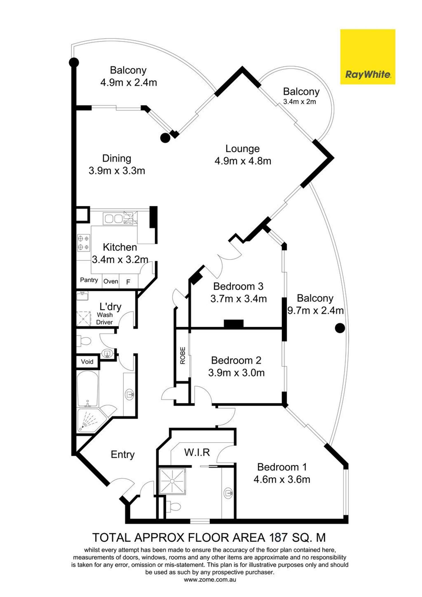 Floorplan of Homely apartment listing, 307/2 View Avenue, Surfers Paradise QLD 4217