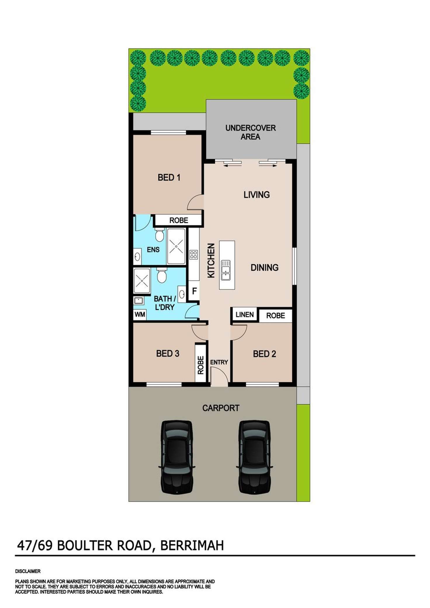 Floorplan of Homely unit listing, 47/69 Boulter Road, Berrimah NT 828
