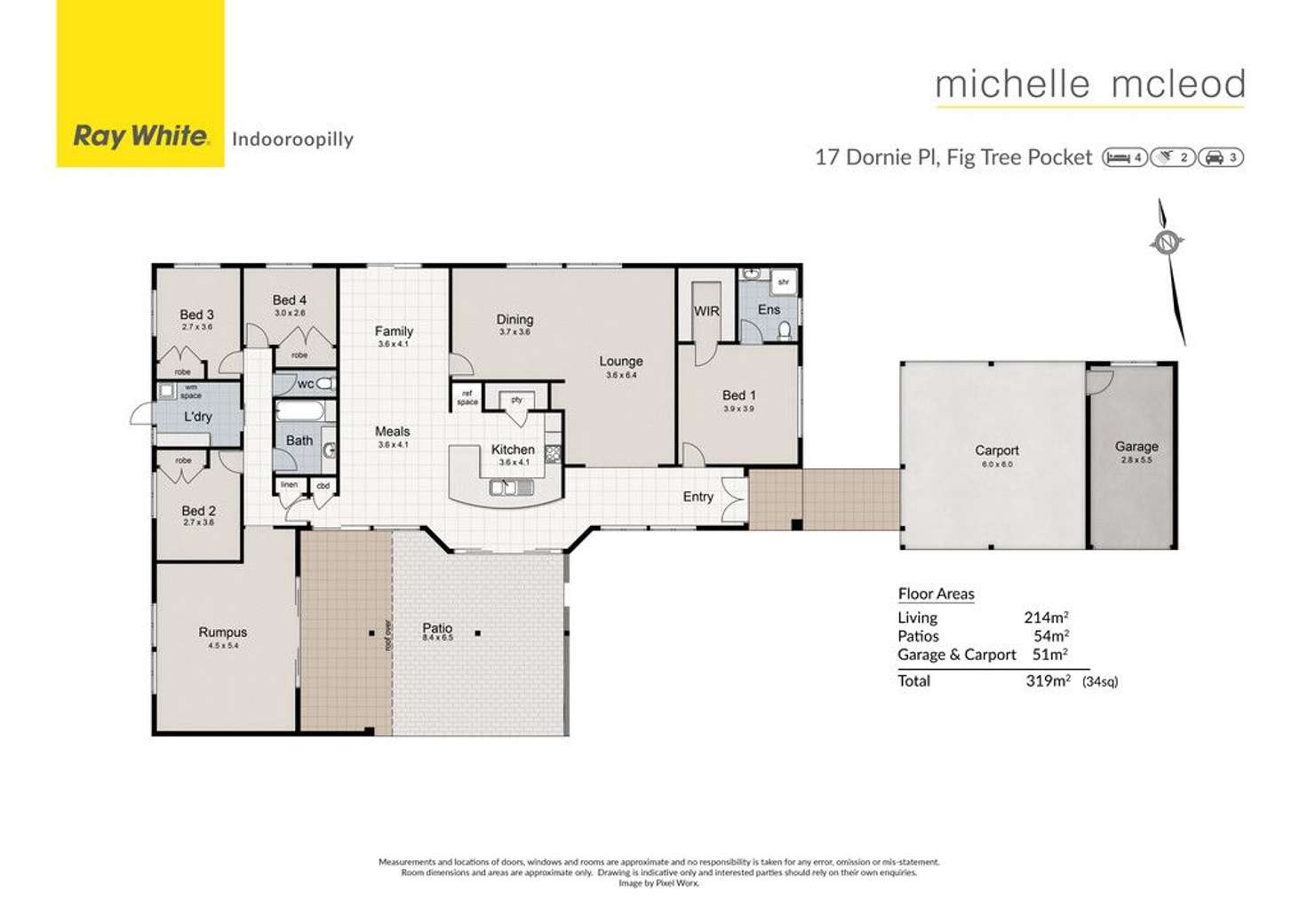Floorplan of Homely house listing, 17 Dornie Place, Fig Tree Pocket QLD 4069
