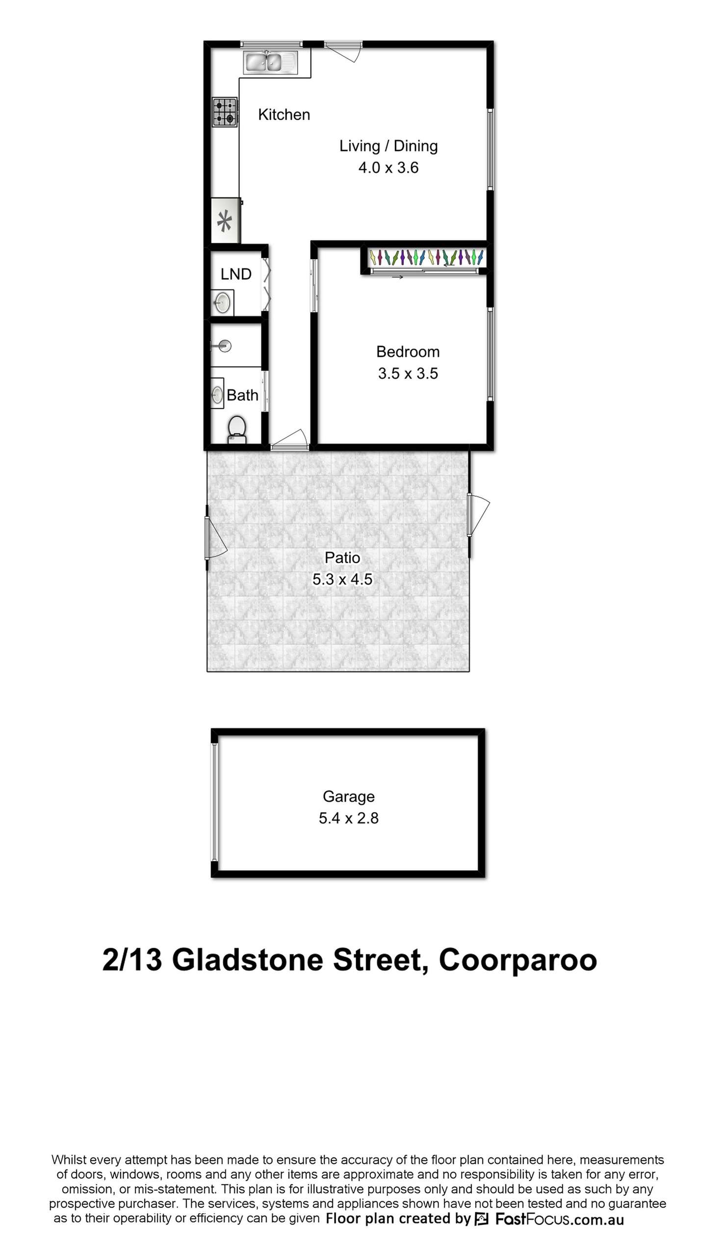 Floorplan of Homely unit listing, 2/13 Gladstone Street, Coorparoo QLD 4151