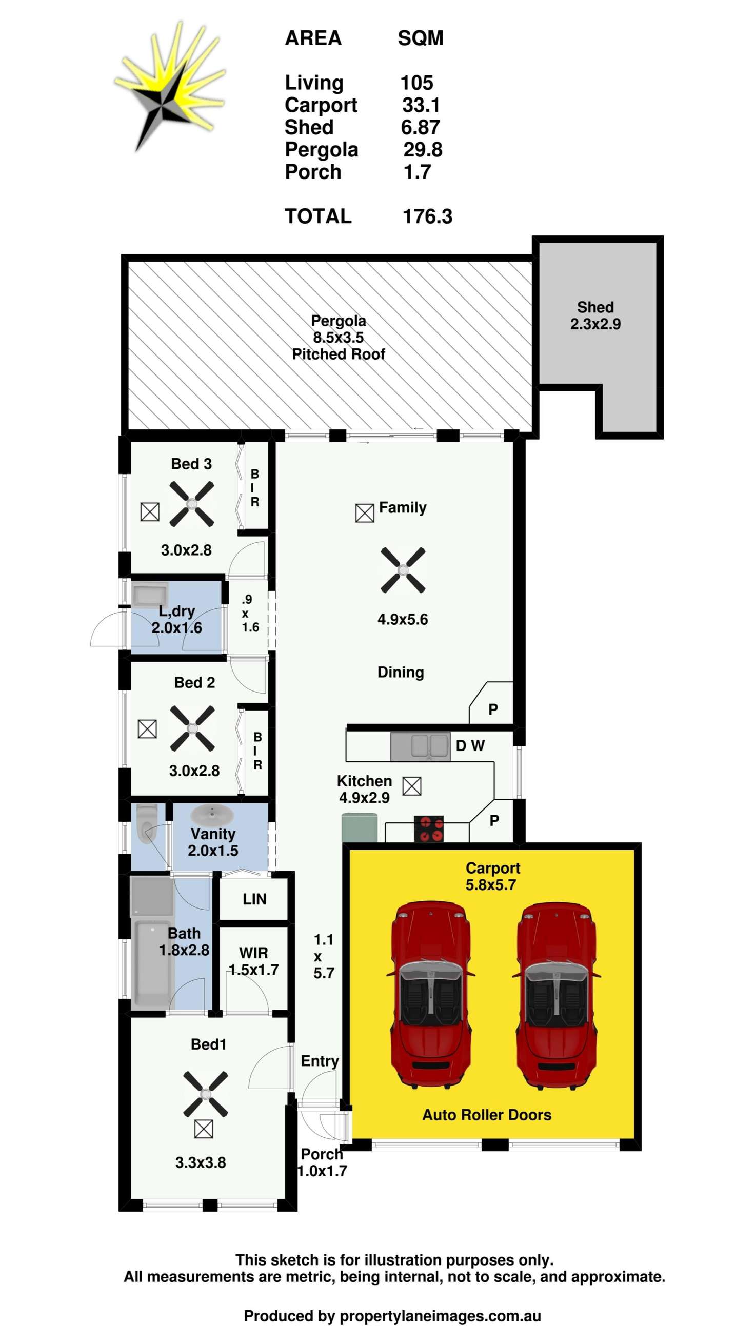 Floorplan of Homely house listing, 65 Strathaird Boulevard, Smithfield SA 5114