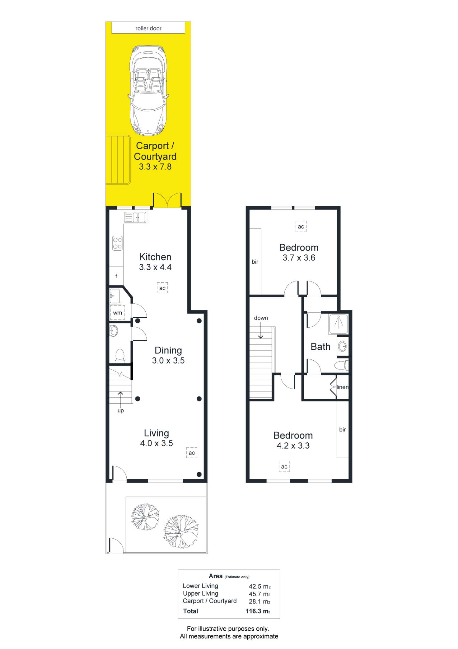 Floorplan of Homely townhouse listing, 14 Marian Street, North Adelaide SA 5006