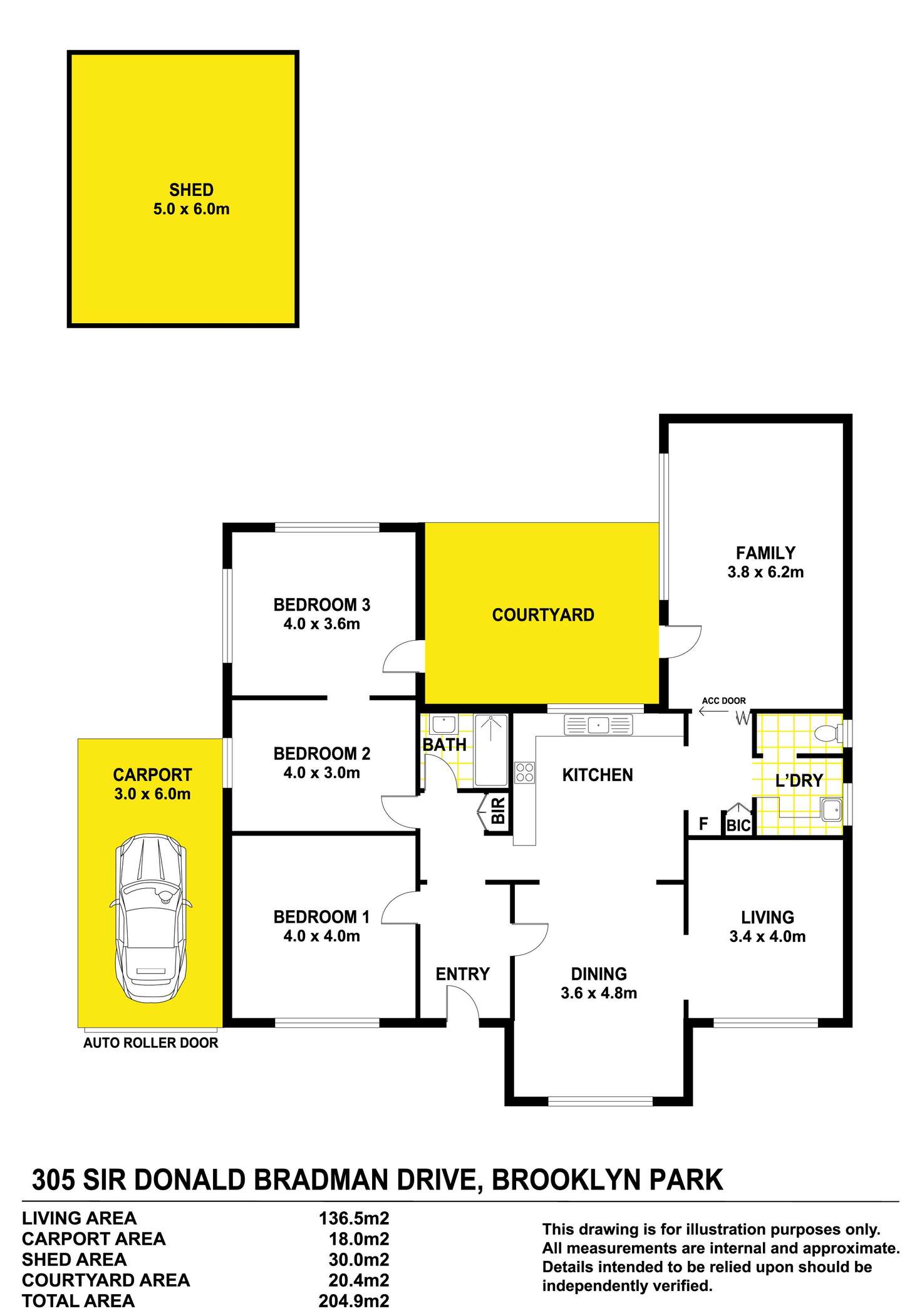 Floorplan of Homely house listing, 305 Sir Donald Bradman Drive, Brooklyn Park SA 5032