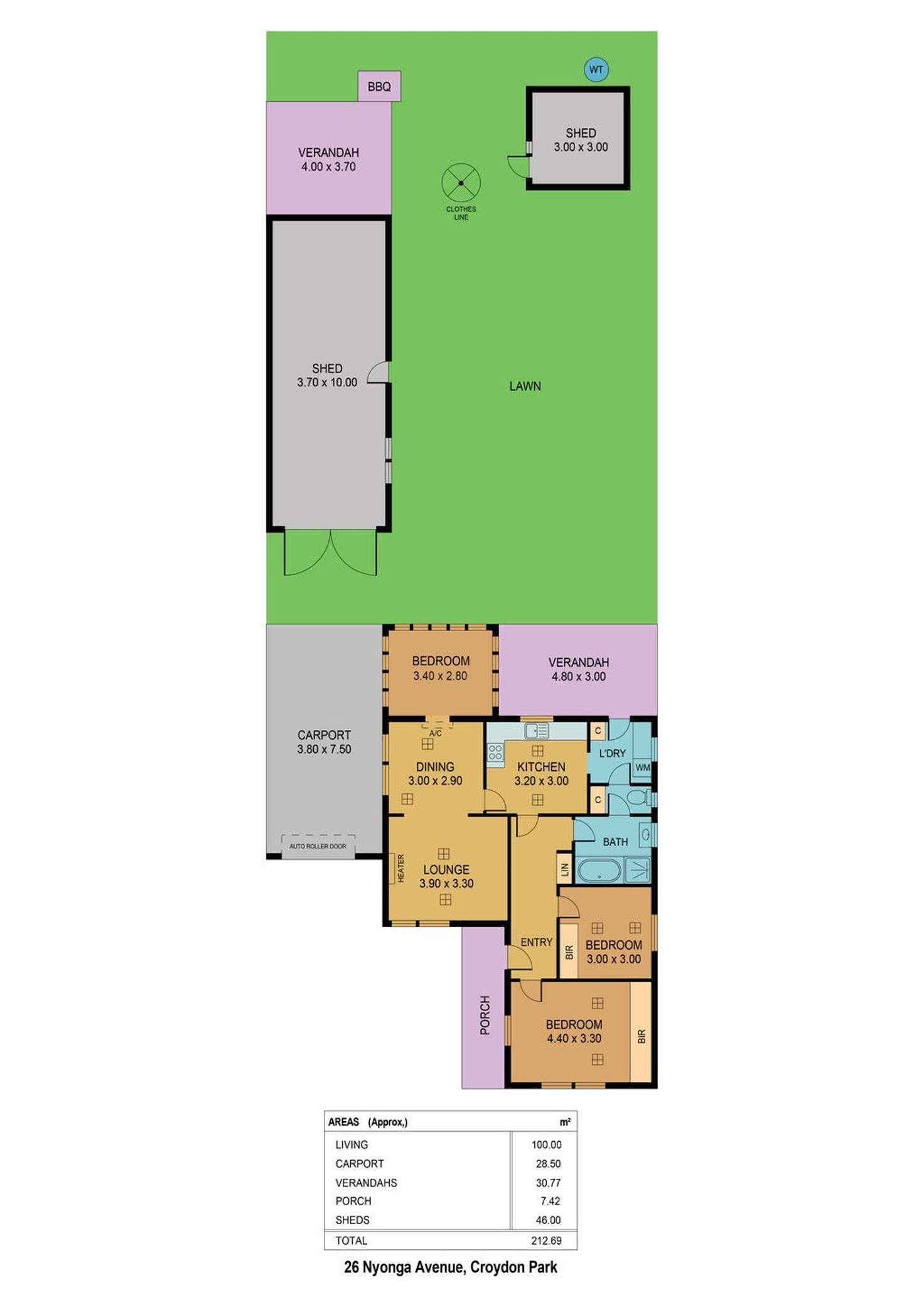 Floorplan of Homely house listing, 26 Nyonga Avenue, Croydon Park SA 5008