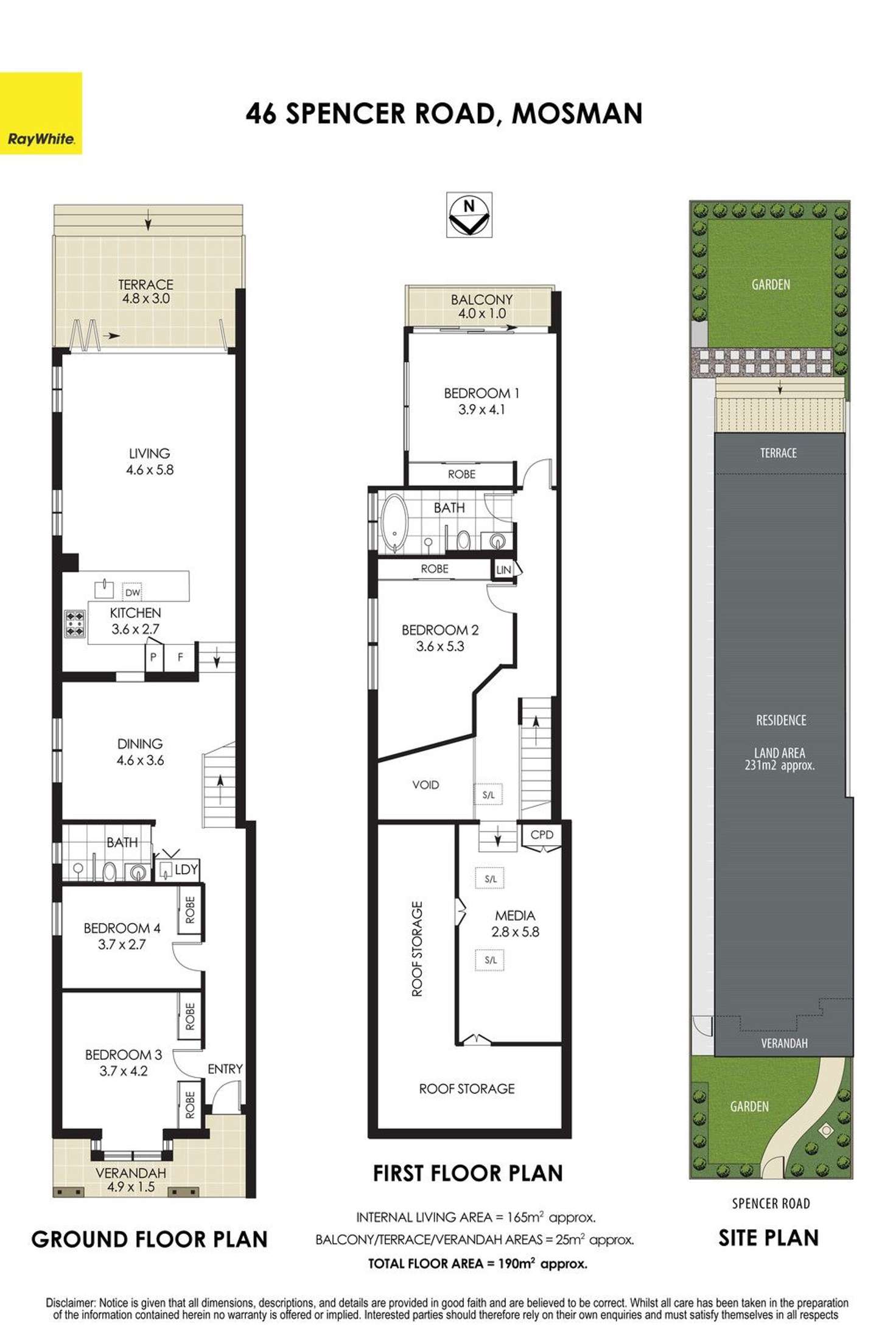 Floorplan of Homely house listing, 46 Spencer Road, Mosman NSW 2088