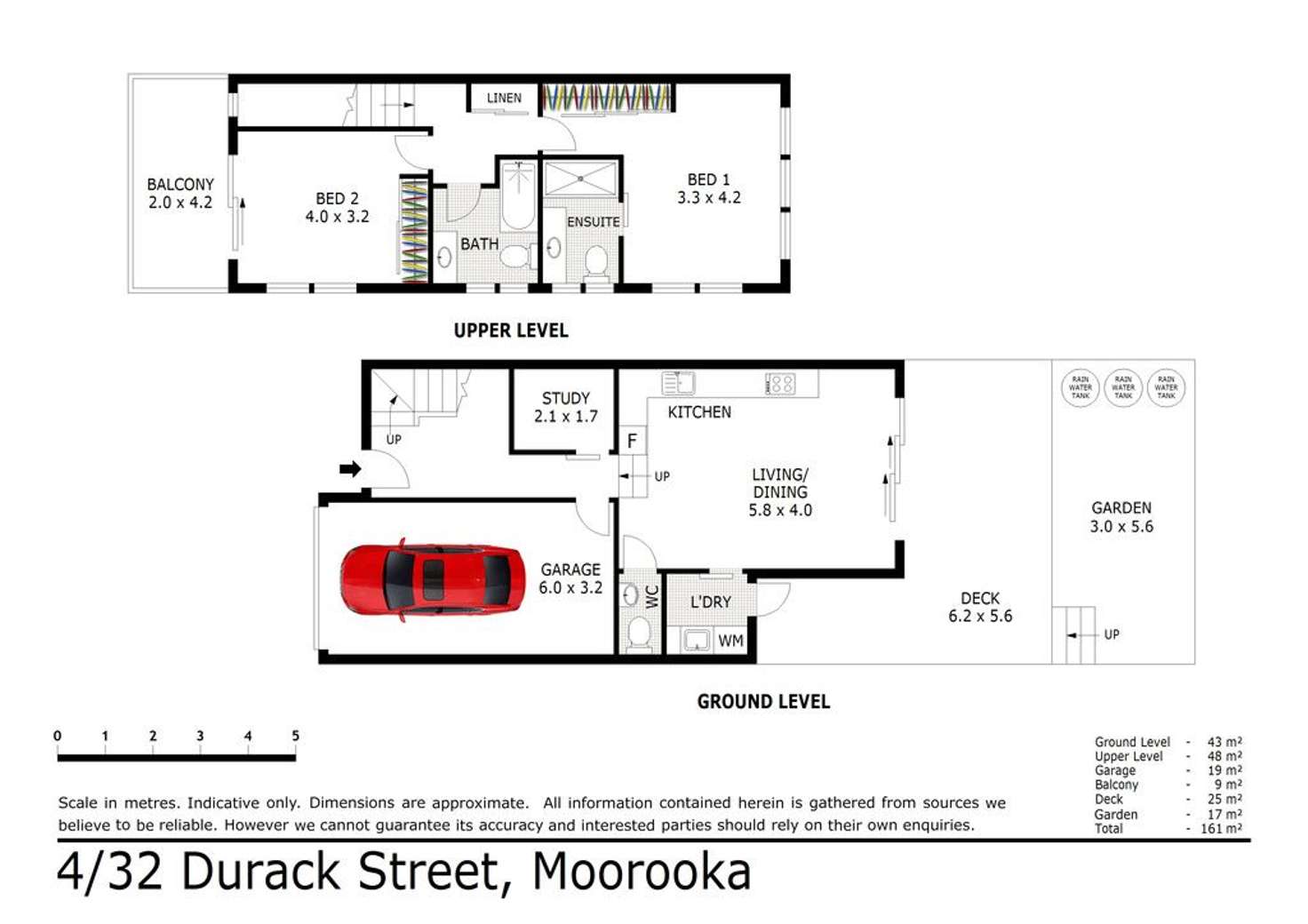 Floorplan of Homely townhouse listing, 4/32 Durack Street, Moorooka QLD 4105