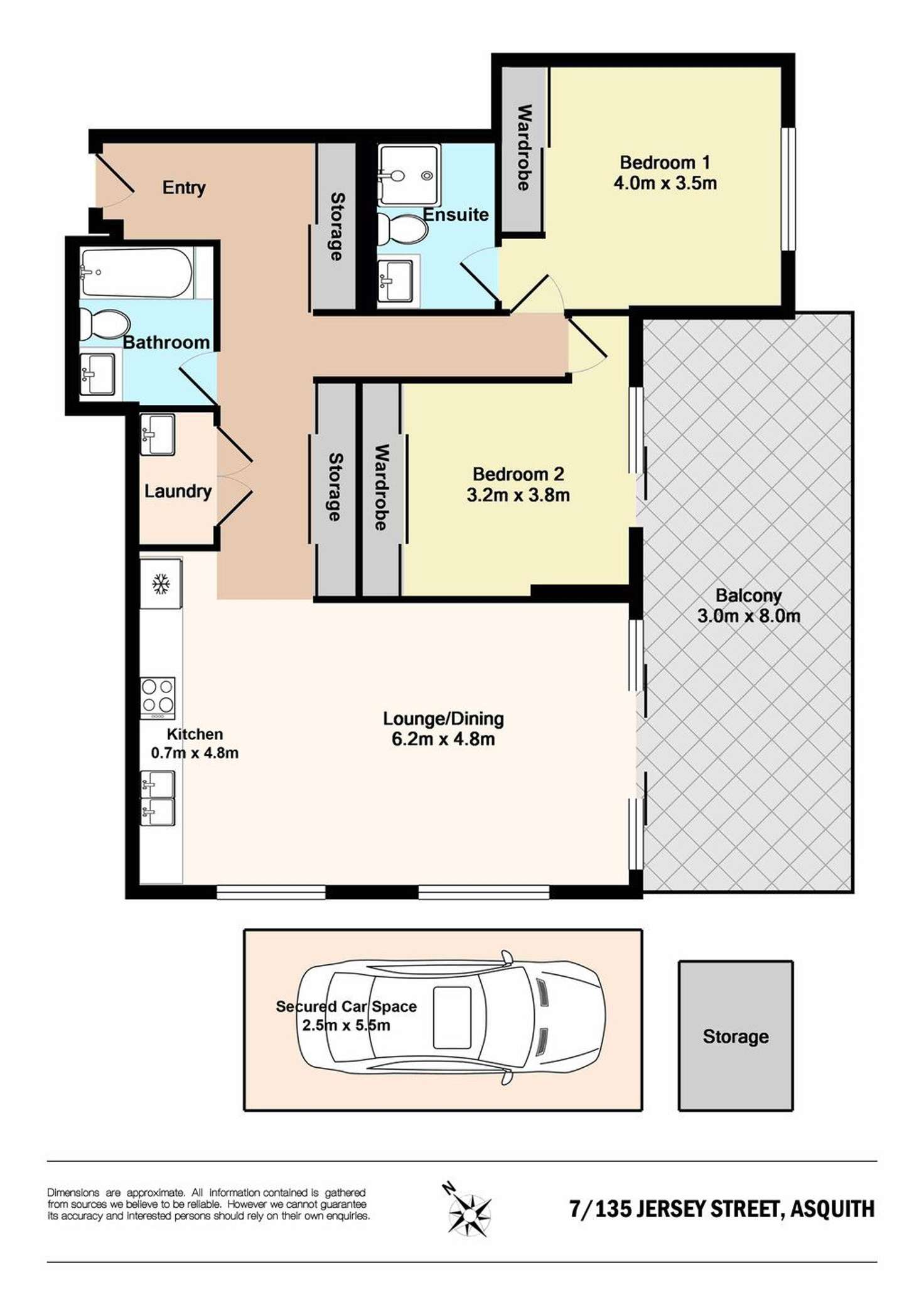 Floorplan of Homely unit listing, 7/135-137 Jersey Street North, Asquith NSW 2077