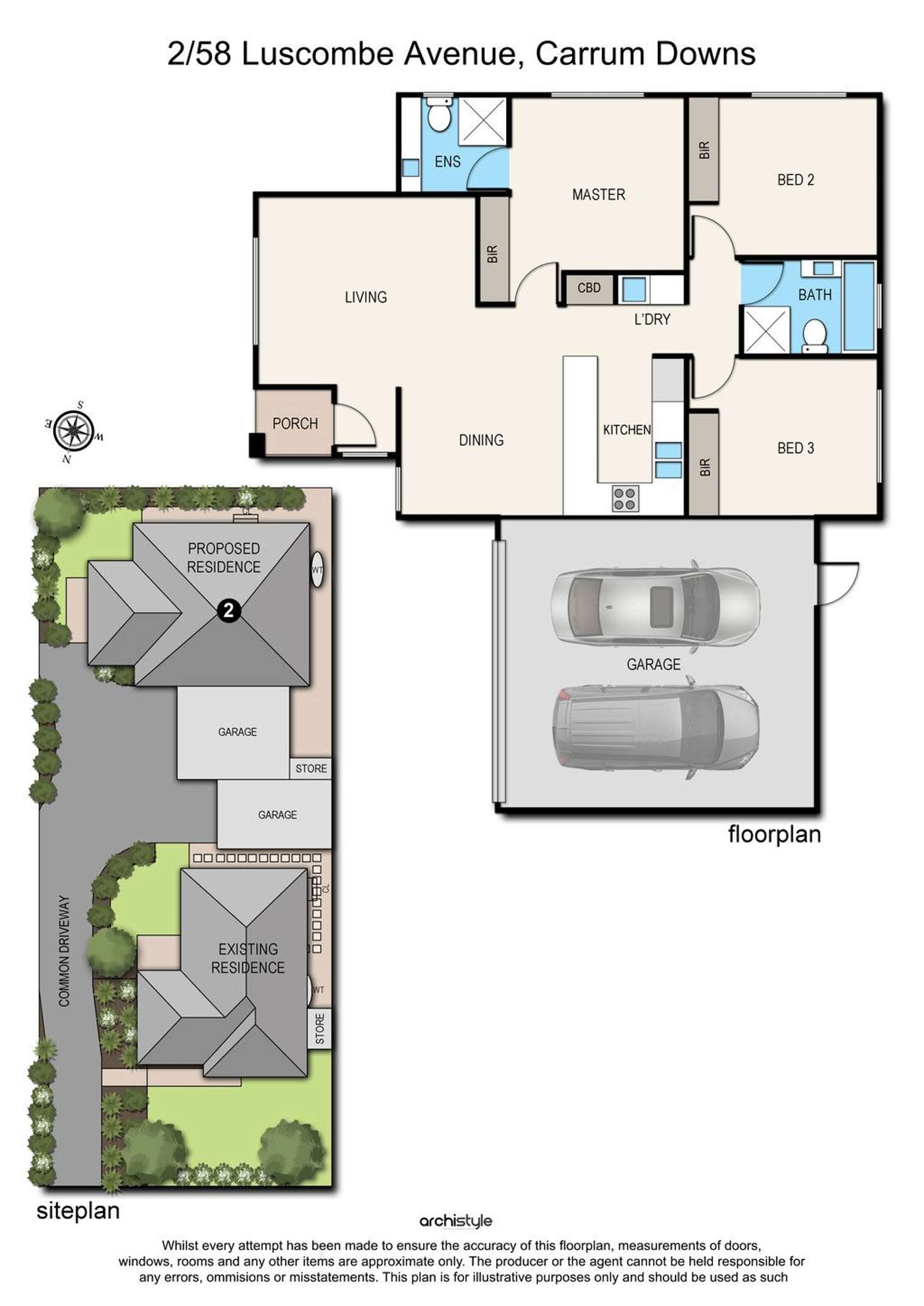 Floorplan of Homely unit listing, 2/58 Luscombe Avenue, Carrum Downs VIC 3201