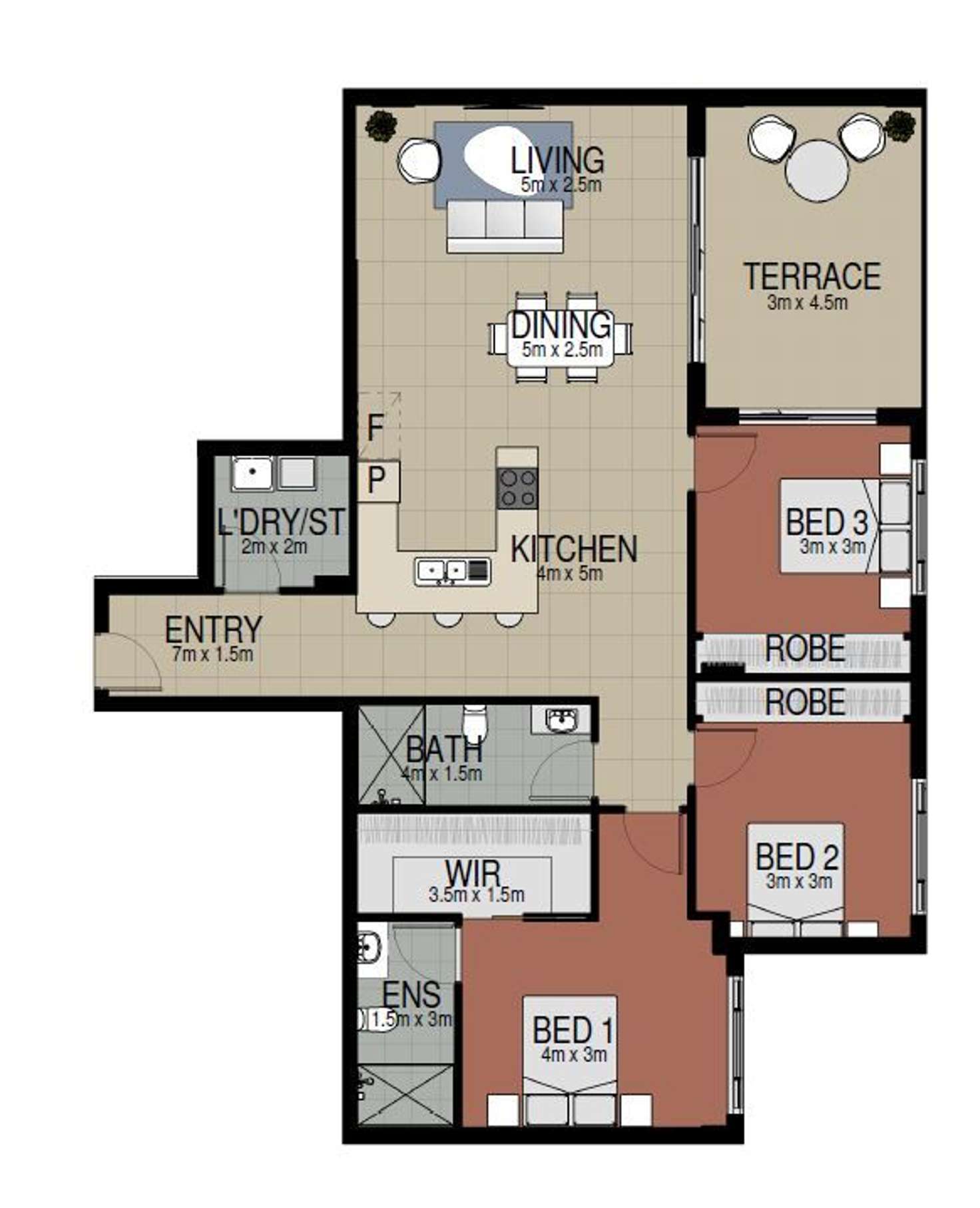 Floorplan of Homely unit listing, 22/36-38 Showground Road, Gosford NSW 2250