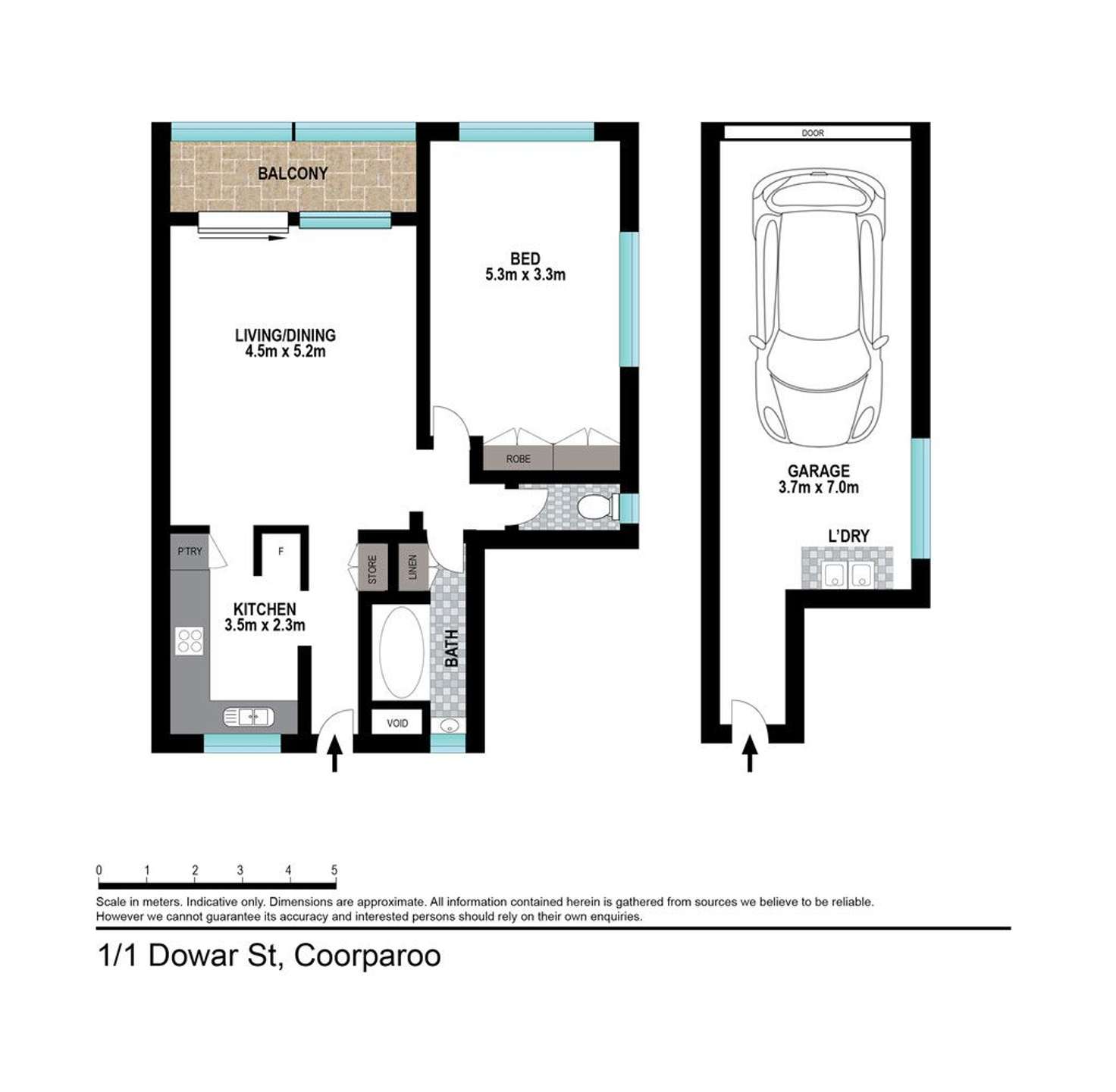 Floorplan of Homely unit listing, 1/1 Dowar Street, Coorparoo QLD 4151