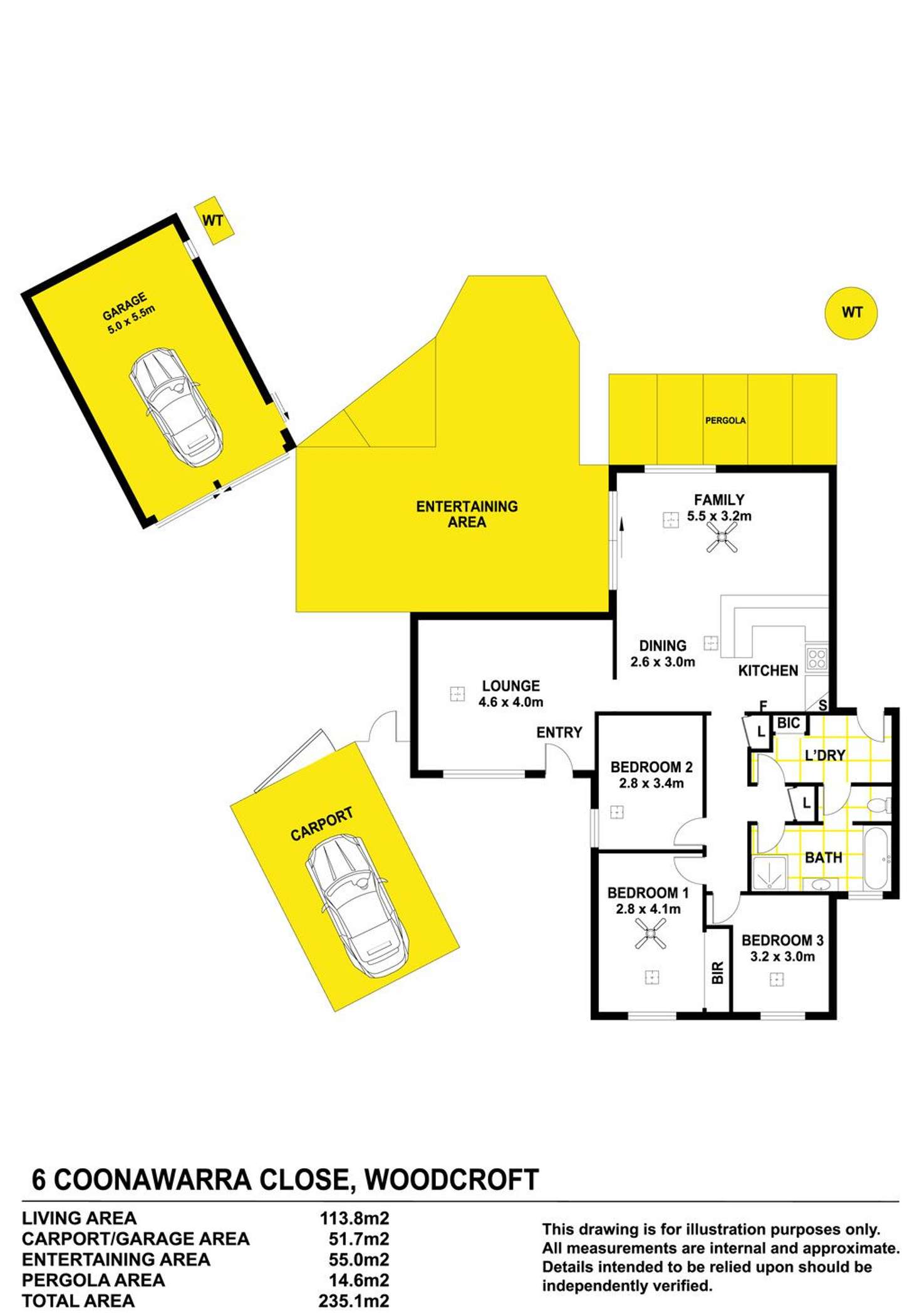 Floorplan of Homely house listing, 6 Coonawarra Close, Woodcroft SA 5162