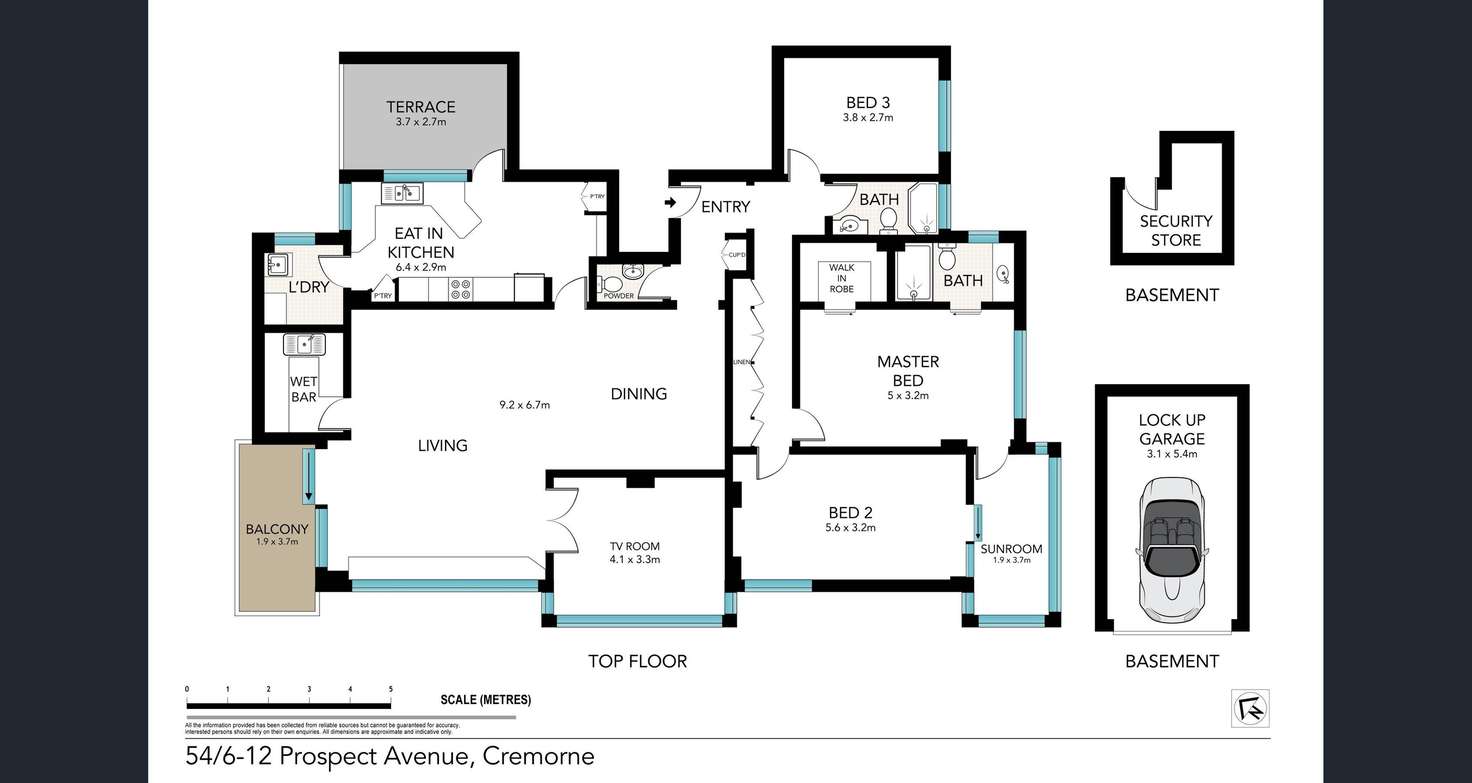 Floorplan of Homely apartment listing, 54/6-12 Prospect Avenue, Cremorne NSW 2090