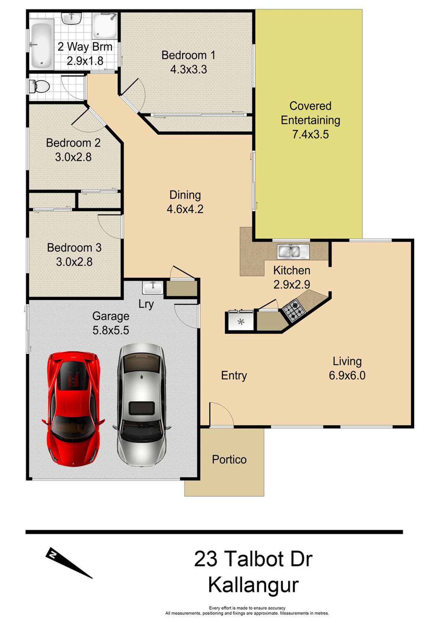 Floorplan of Homely house listing, 23 Talbot Drive, Kallangur QLD 4503