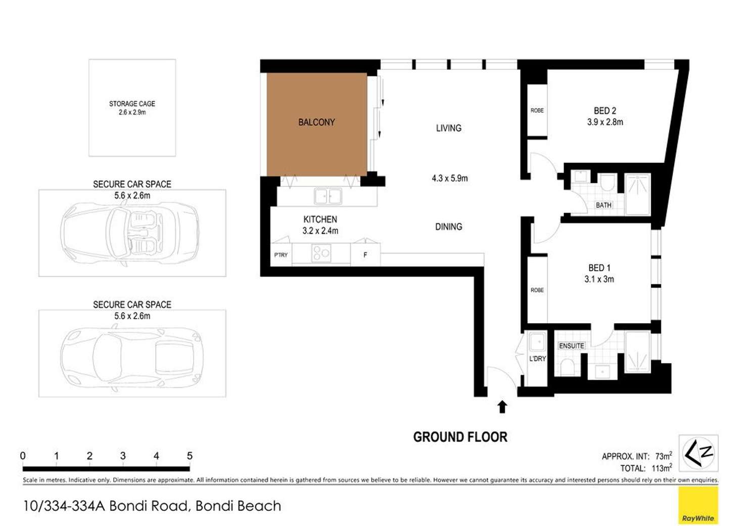 Floorplan of Homely apartment listing, 10/334-334a Bondi Road, Bondi NSW 2026