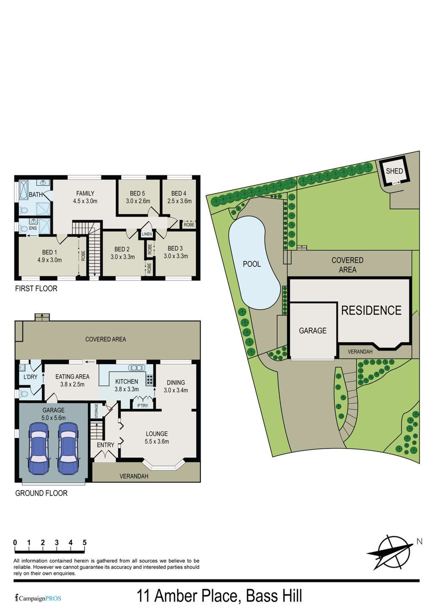 Floorplan of Homely house listing, 11 Amber Place, Bass Hill NSW 2197