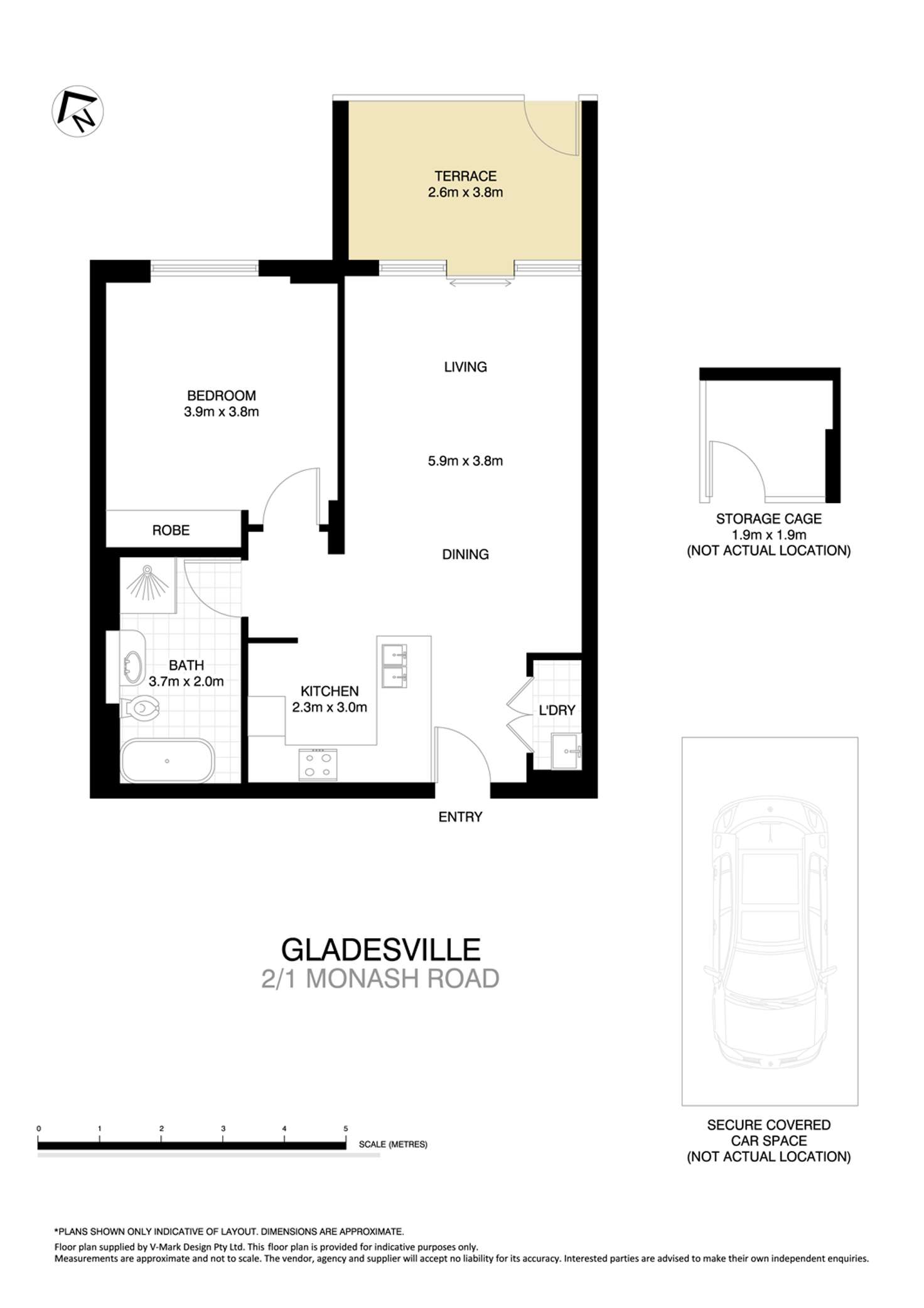 Floorplan of Homely apartment listing, 2/1 Monash Road, Gladesville NSW 2111