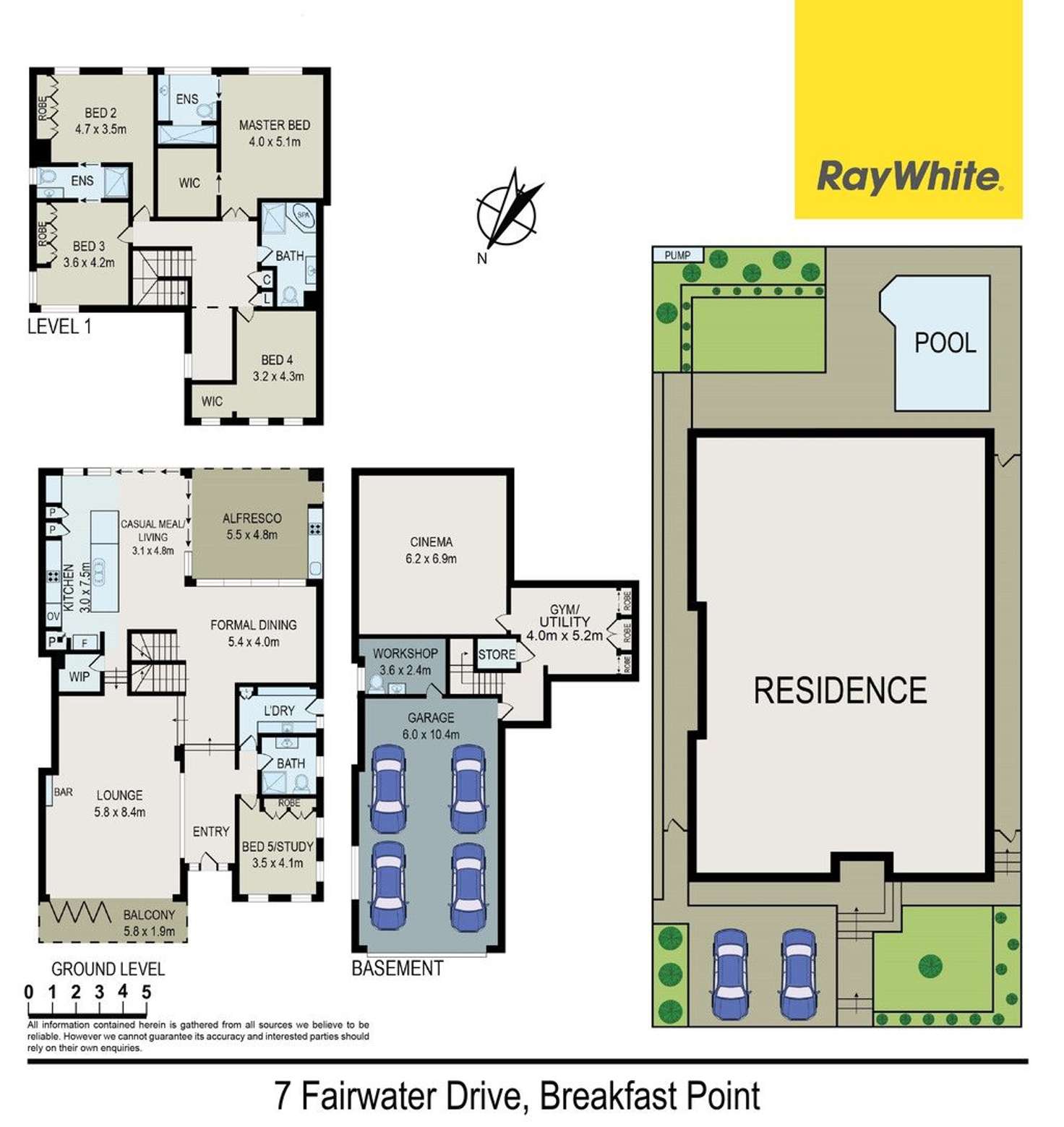 Floorplan of Homely house listing, 7 Fairwater Drive, Breakfast Point NSW 2137