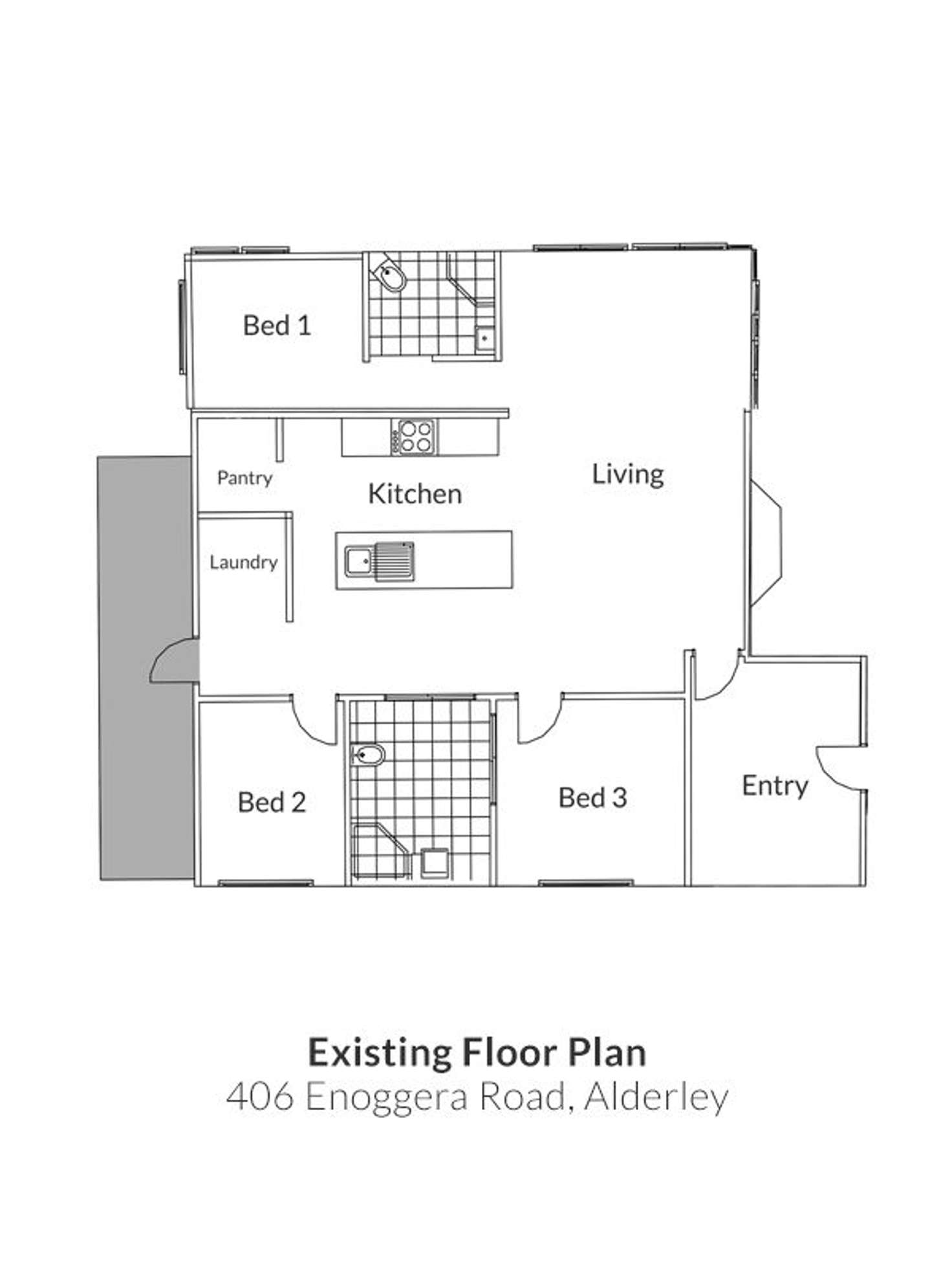 Floorplan of Homely house listing, 406 Enoggera Road, Alderley QLD 4051