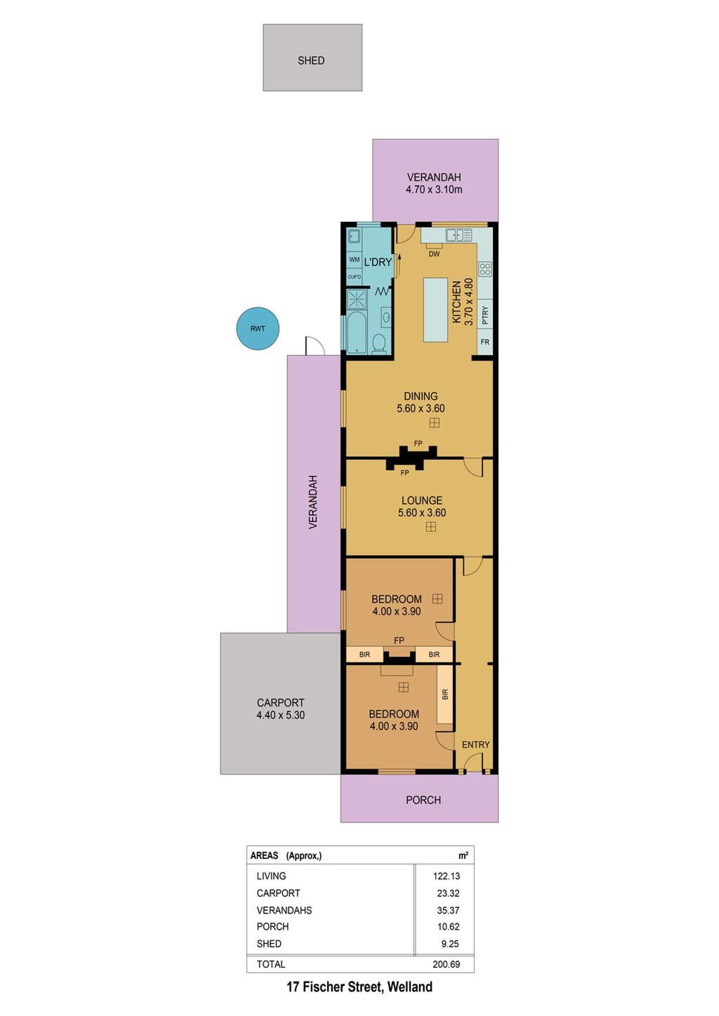 Floorplan of Homely house listing, 17 Fischer Street, Welland SA 5007