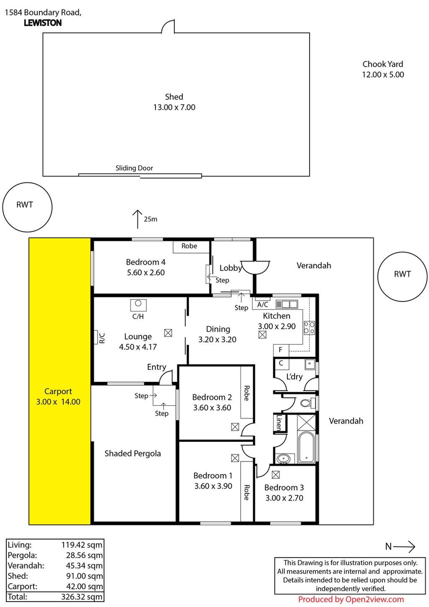 Floorplan of Homely house listing, 1584 Boundary Road, Lewiston SA 5501