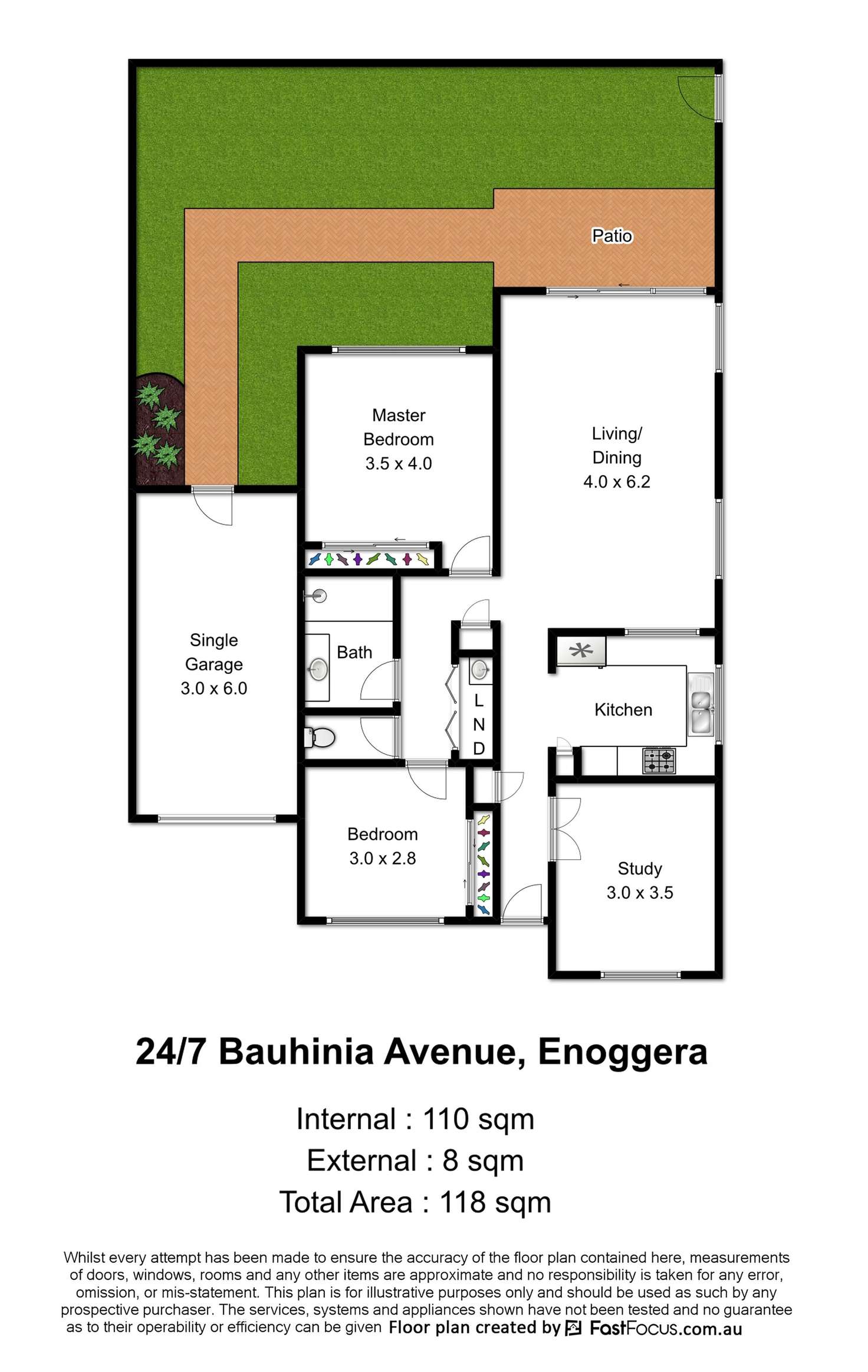 Floorplan of Homely townhouse listing, 24/7 Bauhinia Avenue, Enoggera QLD 4051