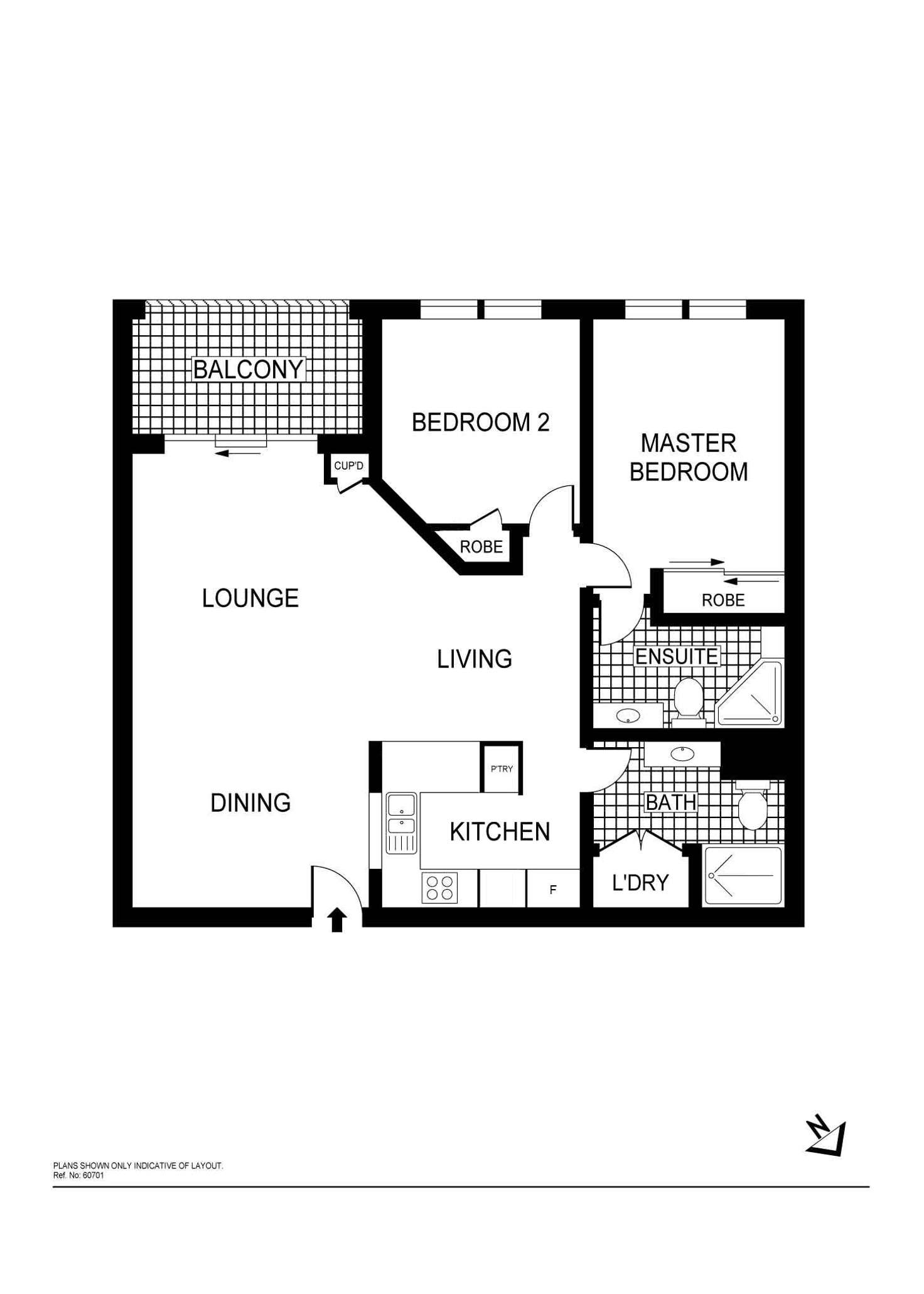 Floorplan of Homely apartment listing, 32/60 Henty Street, Braddon ACT 2612