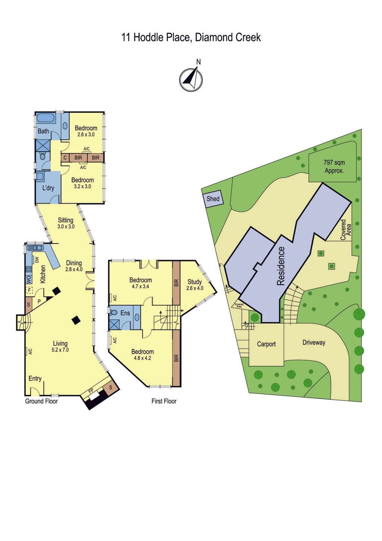 Floorplan of Homely house listing, 11 Hoddle Place, Diamond Creek VIC 3089