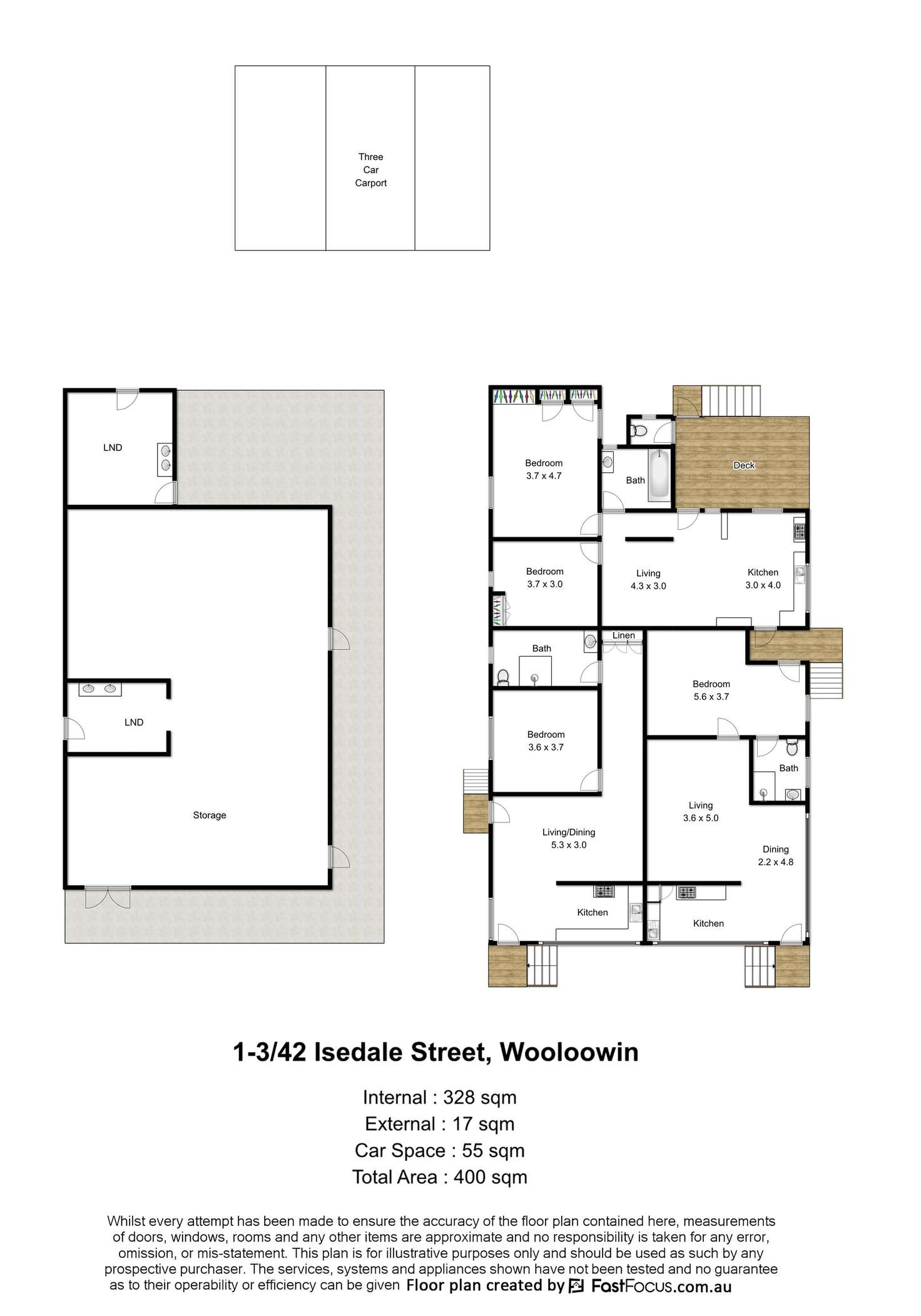 Floorplan of Homely blockOfUnits listing, 42 Isedale Street, Wooloowin QLD 4030
