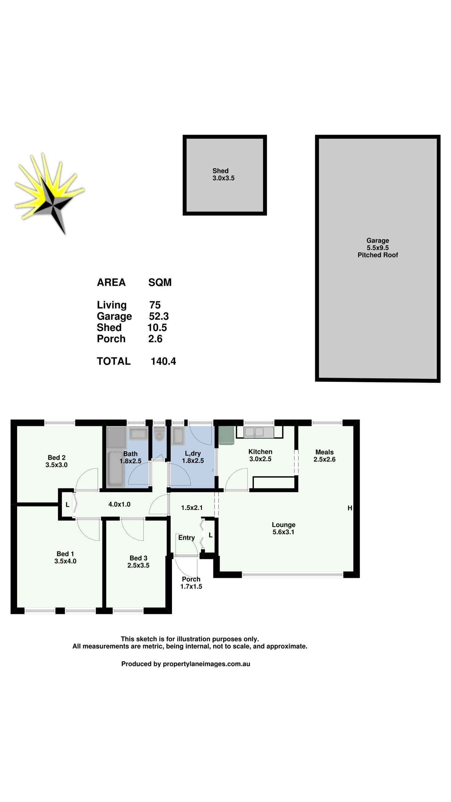 Floorplan of Homely house listing, 8 Berryman Road, Smithfield Plains SA 5114