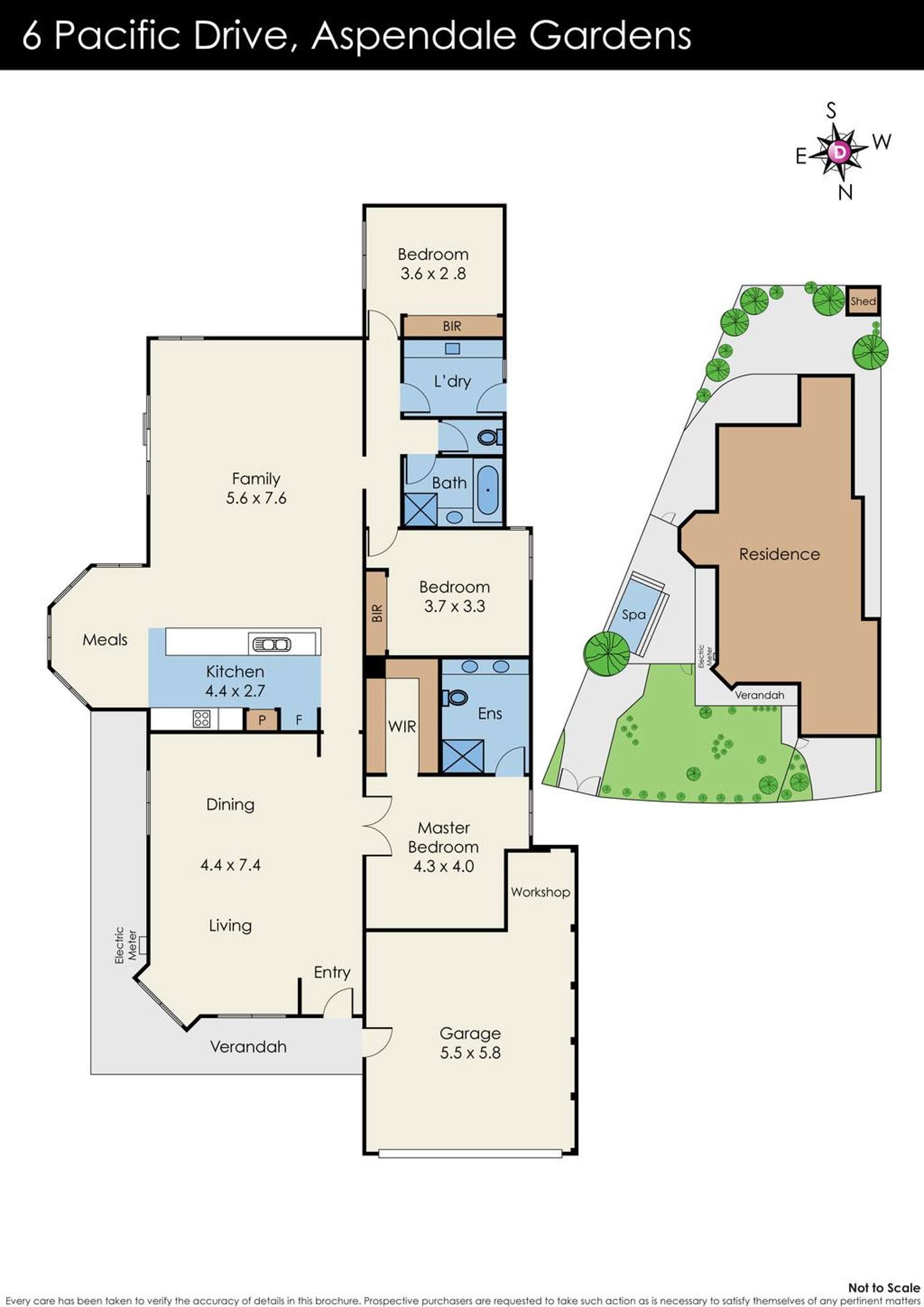 Floorplan of Homely house listing, 6 Pacific Drive, Aspendale Gardens VIC 3195