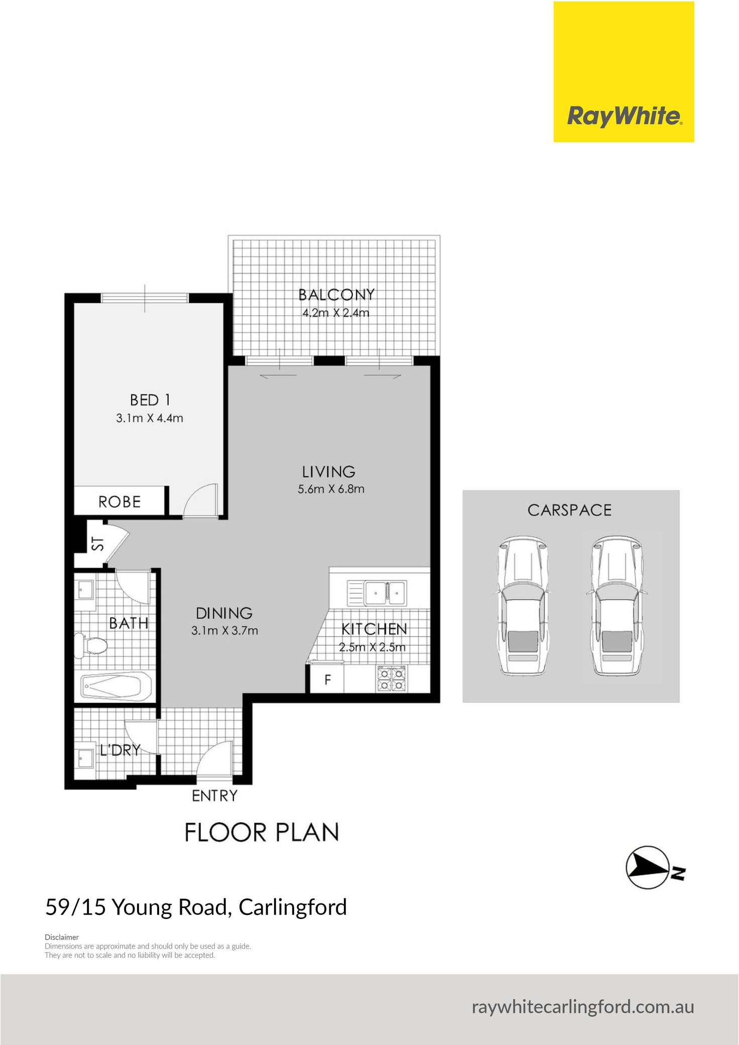 Floorplan of Homely apartment listing, 59/15 Young Road, Carlingford NSW 2118