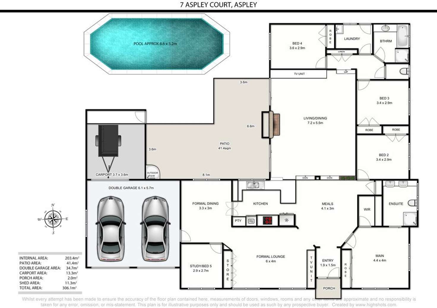 Floorplan of Homely house listing, 7 Aspley Court, Aspley QLD 4034
