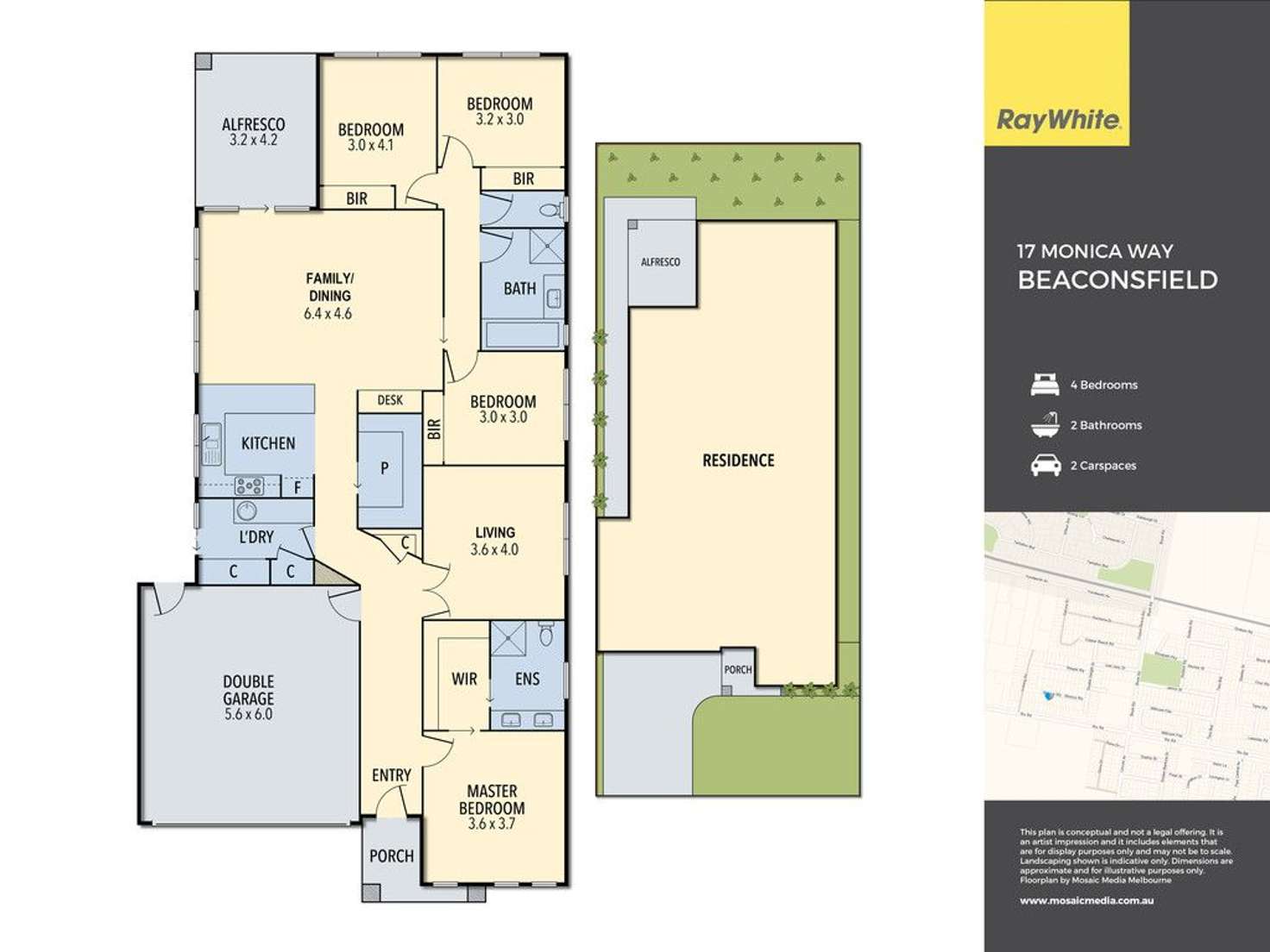 Floorplan of Homely house listing, 17 Monica Way, Beaconsfield VIC 3807