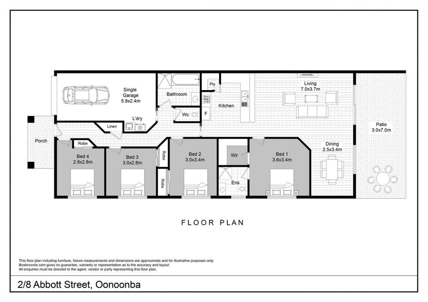 Floorplan of Homely other listing, 2/8 Abbott Street, Oonoonba QLD 4811