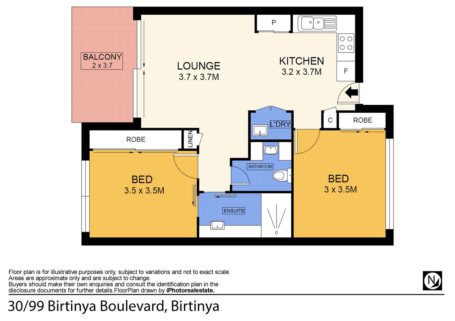 Floorplan of Homely unit listing, 30/99 Birtinya Boulevard, Birtinya QLD 4575