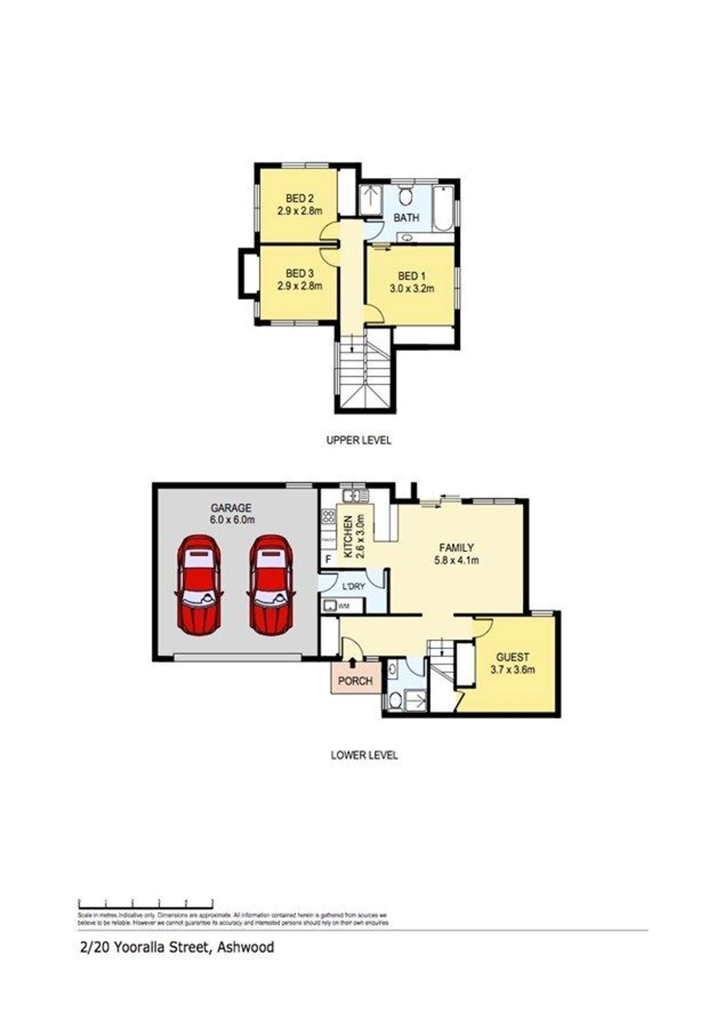 Floorplan of Homely townhouse listing, 2/20 Yooralla Street, Ashwood VIC 3147