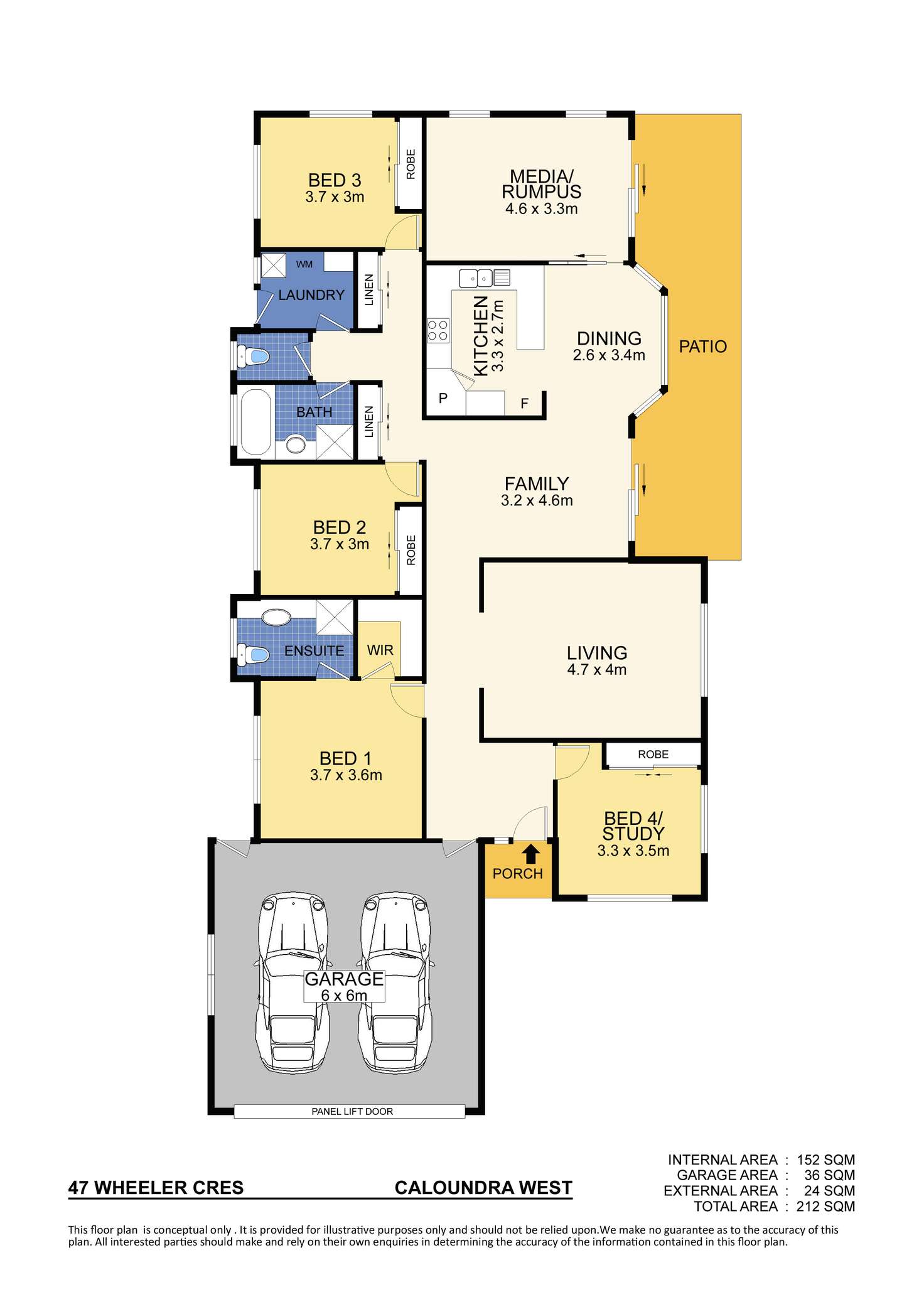 Floorplan of Homely house listing, 47 Wheeler Crescent, Caloundra West QLD 4551